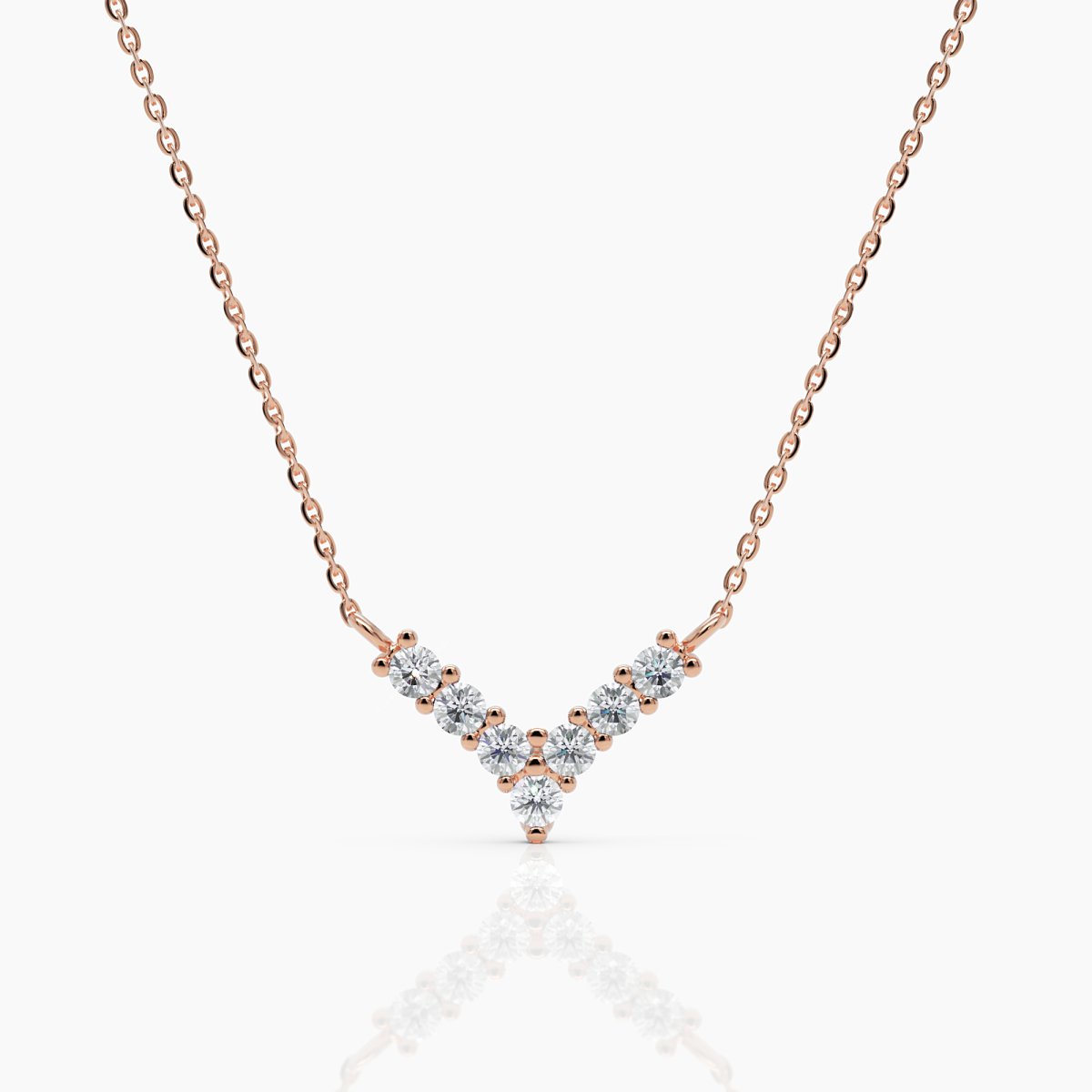 V Shape Diamond Necklace - Narcissus