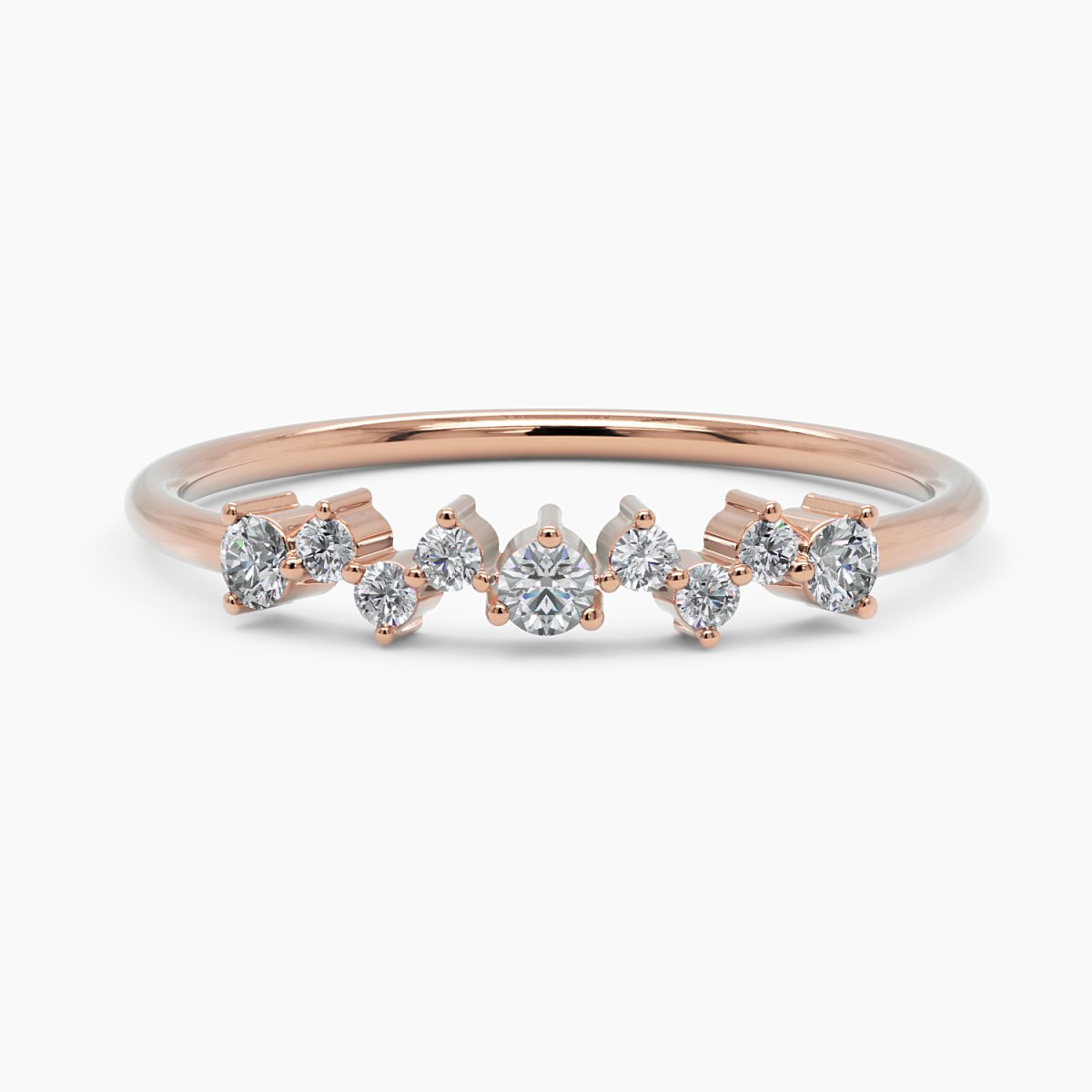 Cluster Ring With 9 Diamonds - Narcissus