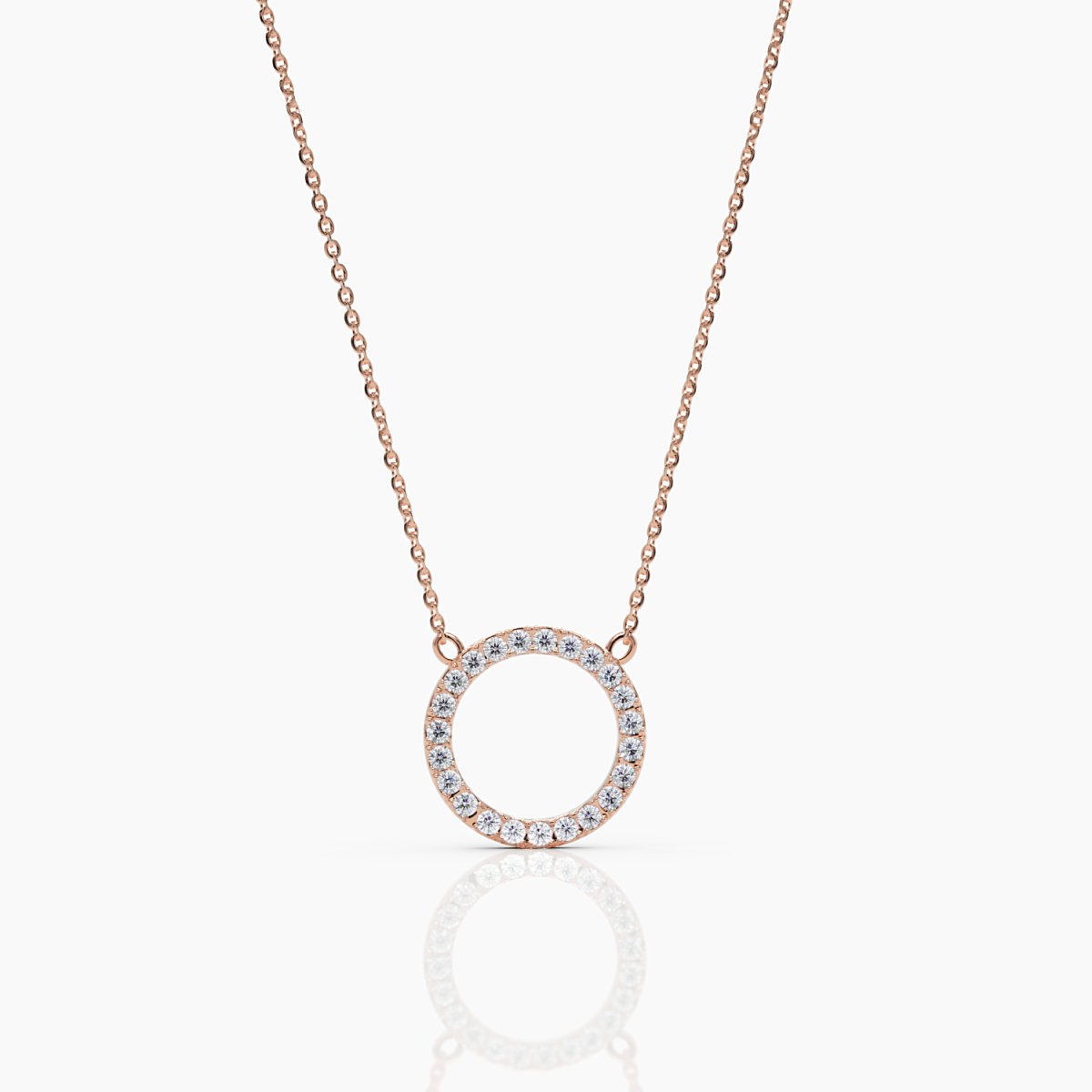 Circle Diamond Necklace - Narcissus