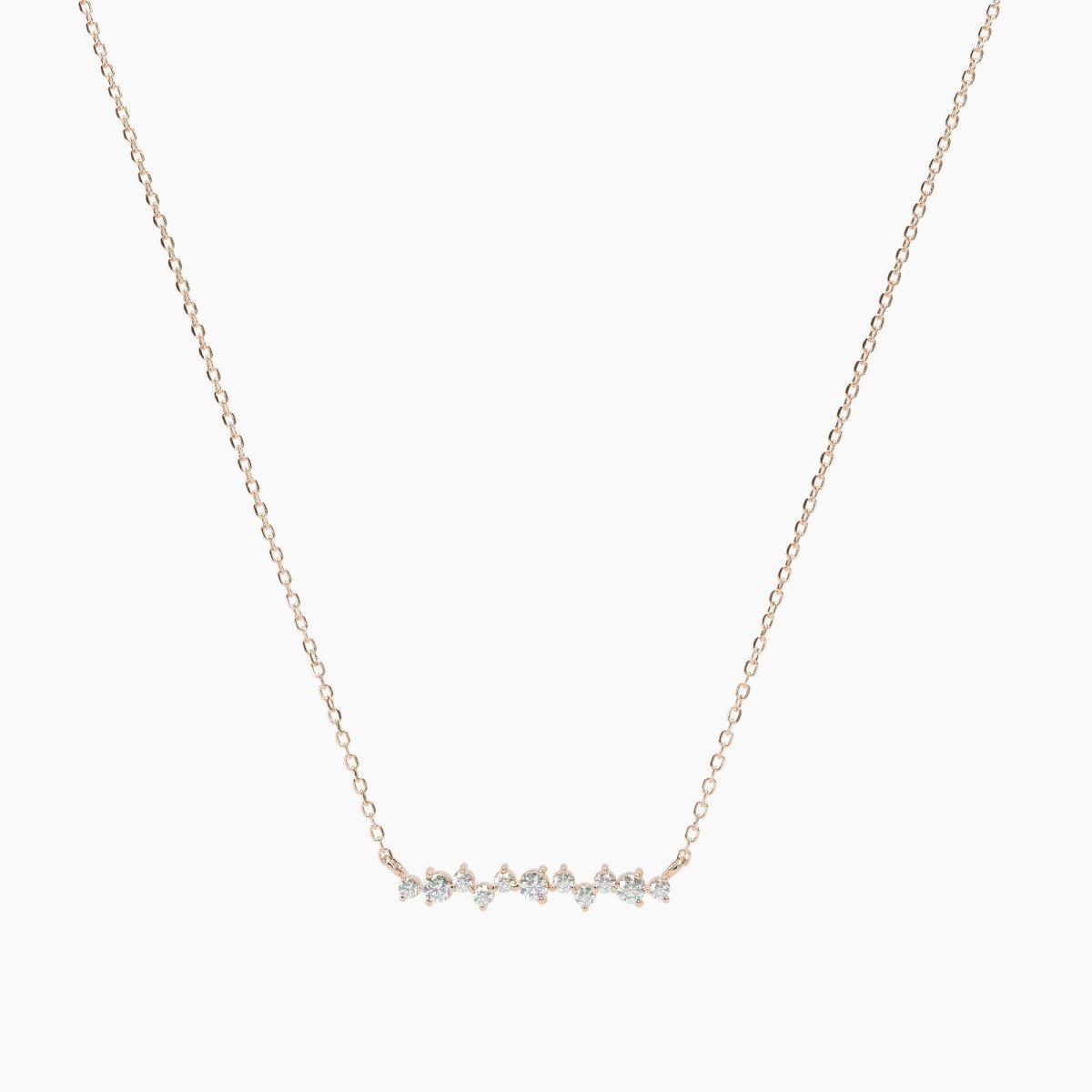 Cluster Bar Diamond Necklace - Narcissus