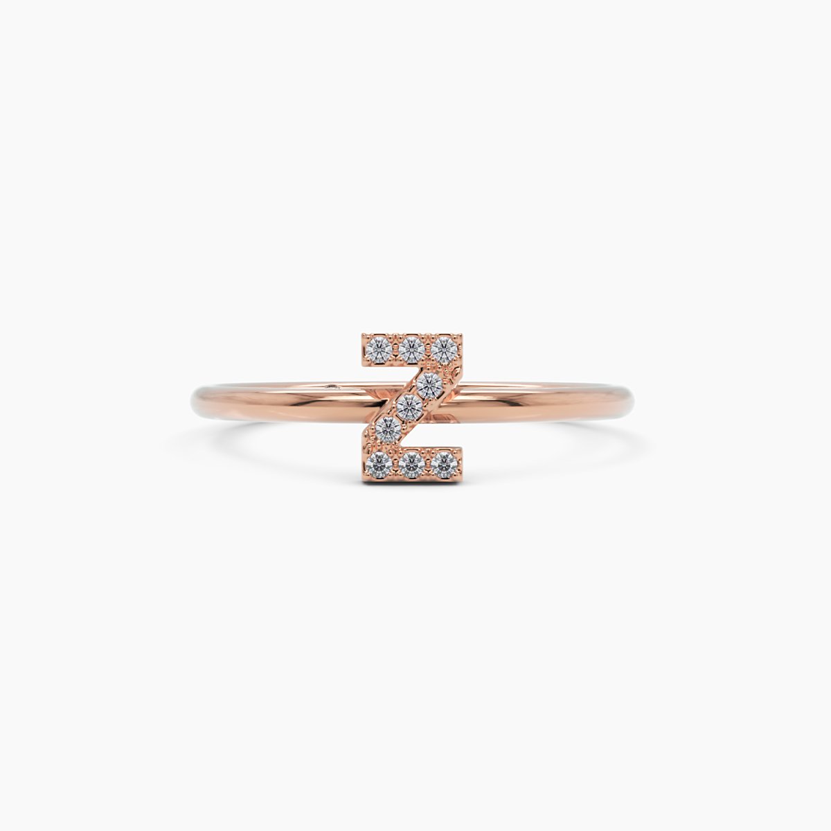 Diamond Initial Z Ring - Narcissus