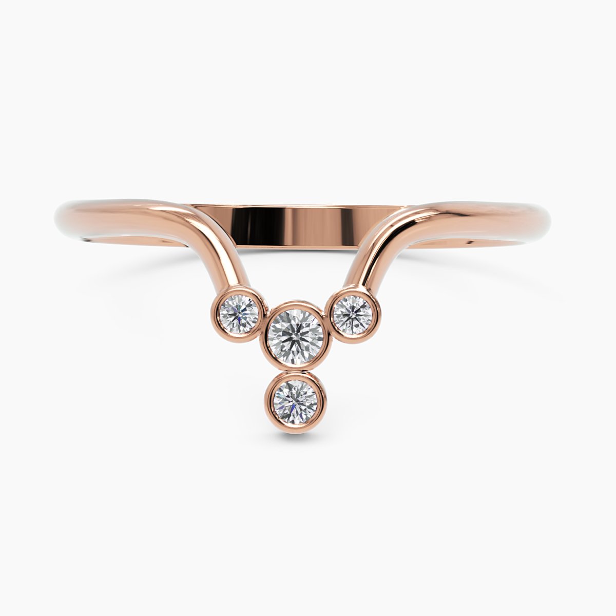 Four Diamond Dainty Ring - Narcissus