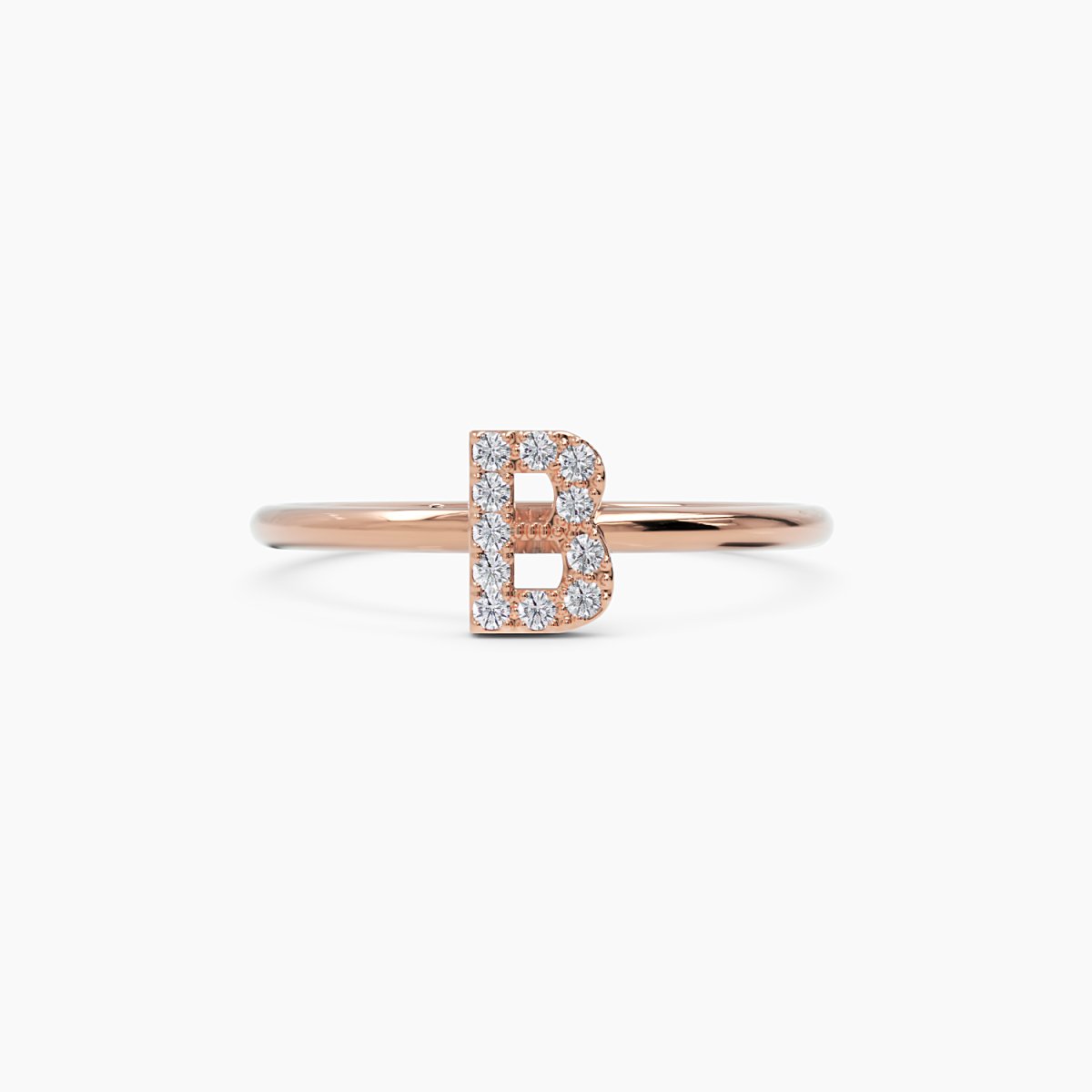 Diamond Initial B Ring - Narcissus