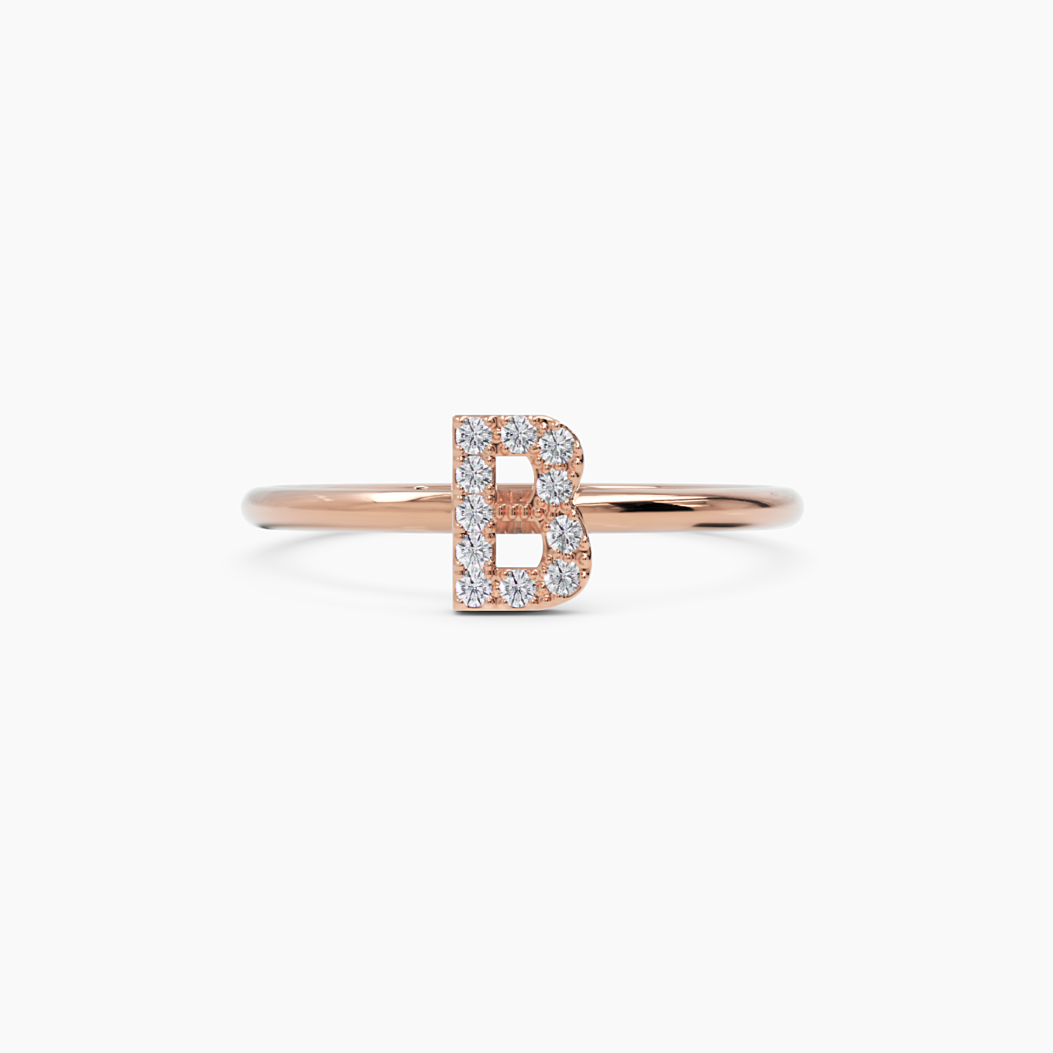 Diamond Initial B Ring