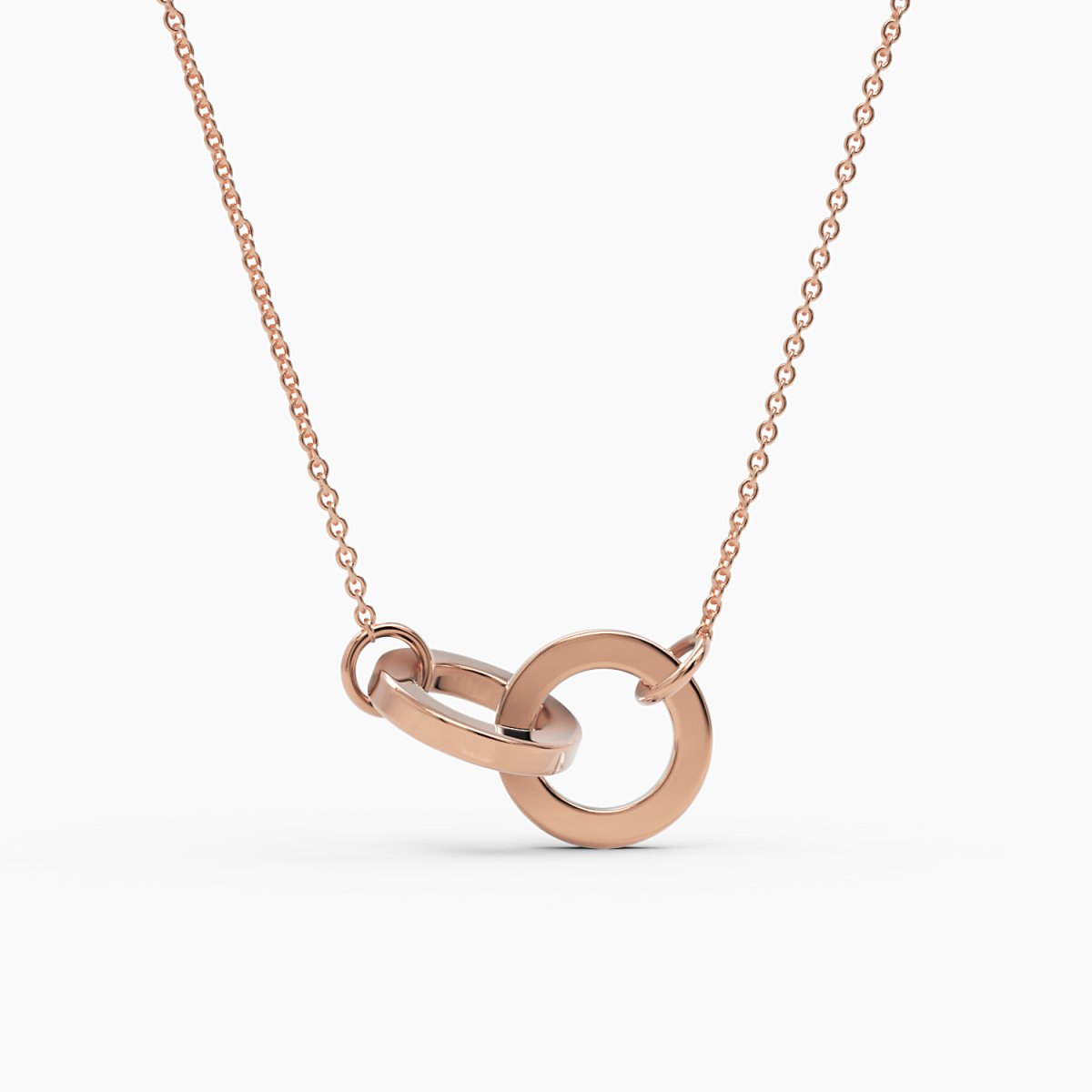 Dainty Double Circle Necklace - Narcissus