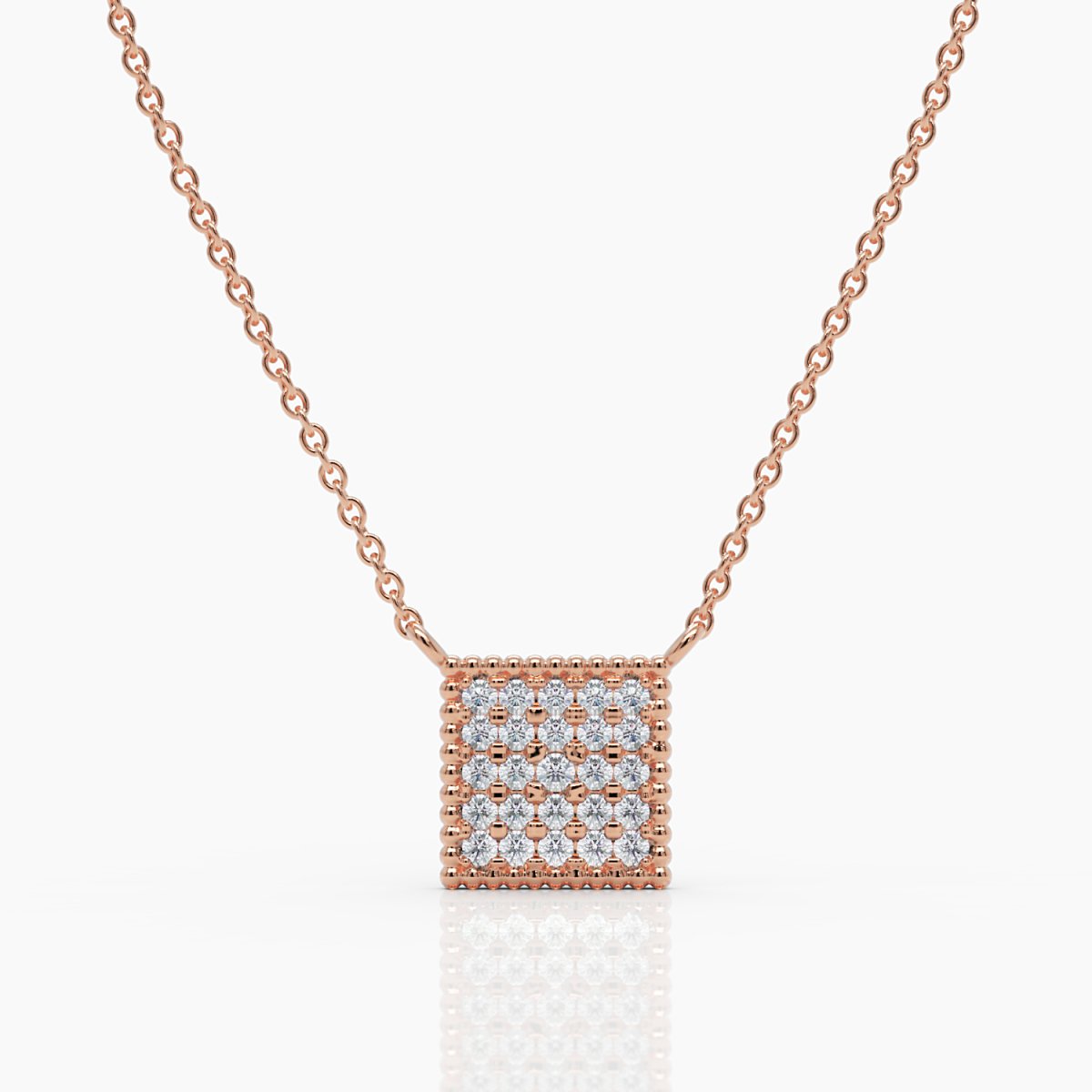 25 Stone Diamond Necklace Rose Gold