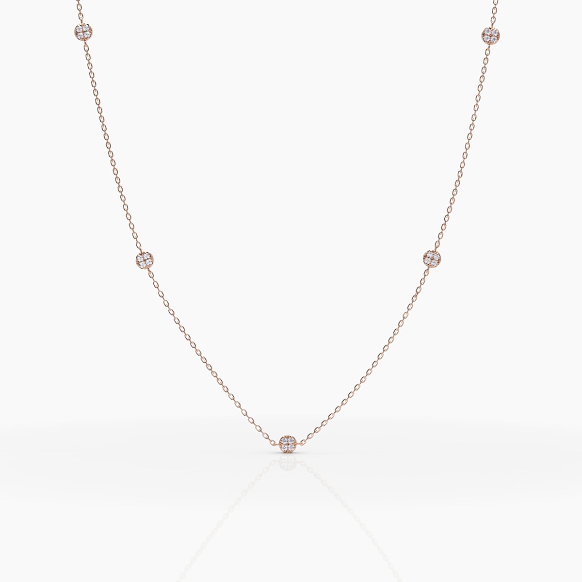 Two - Sided Diamond Disc Necklace - Narcissus