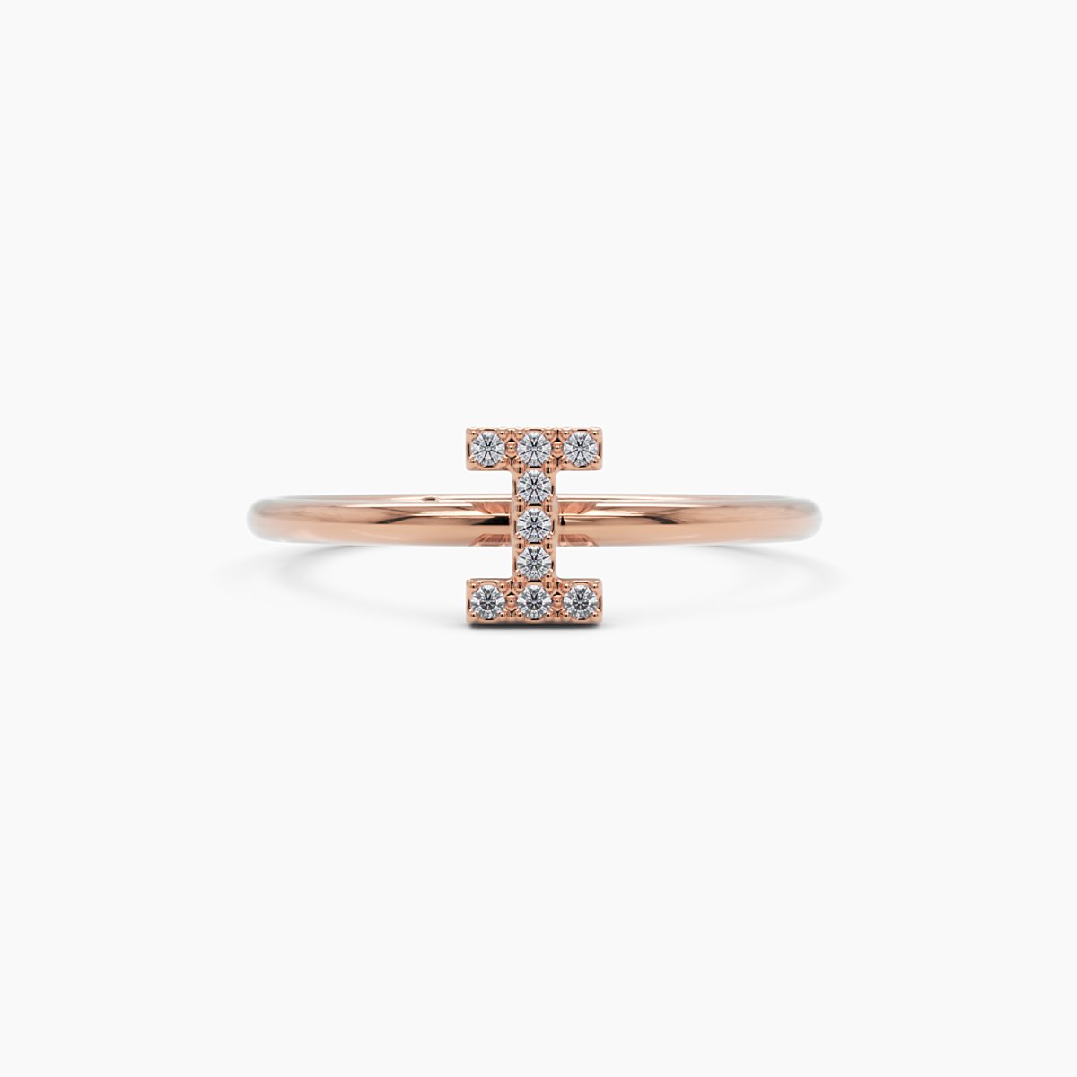 Diamond Initial I Ring - Narcissus