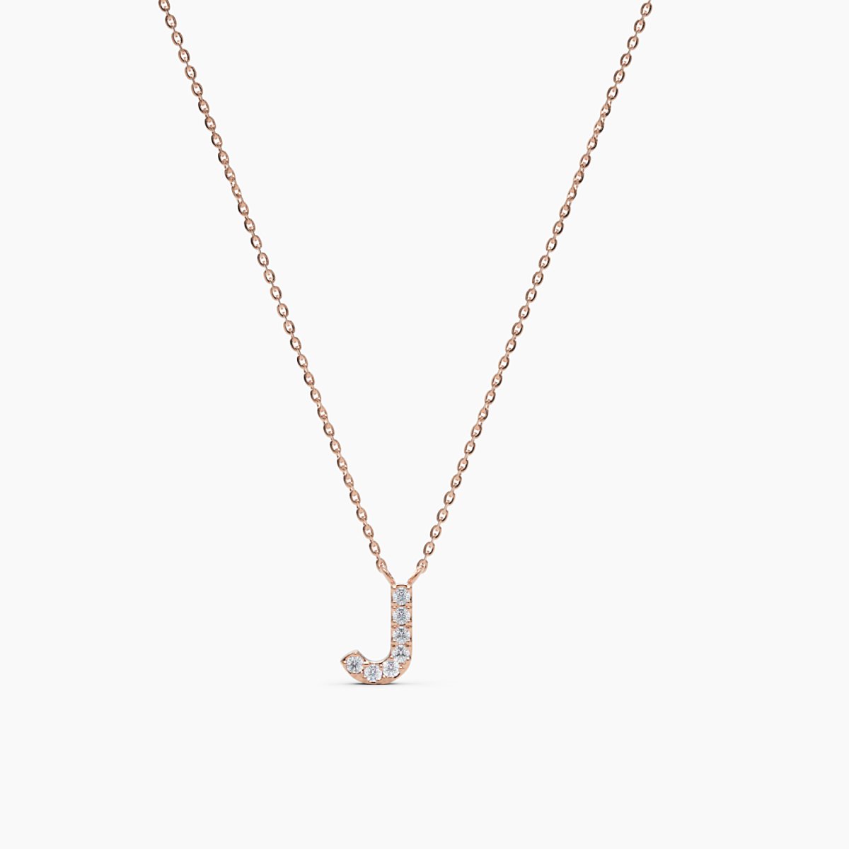 Diamond Initial J Necklace - Narcissus