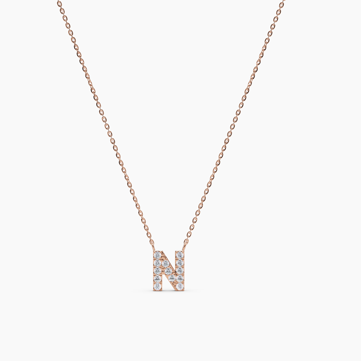Diamond Initial N Necklace