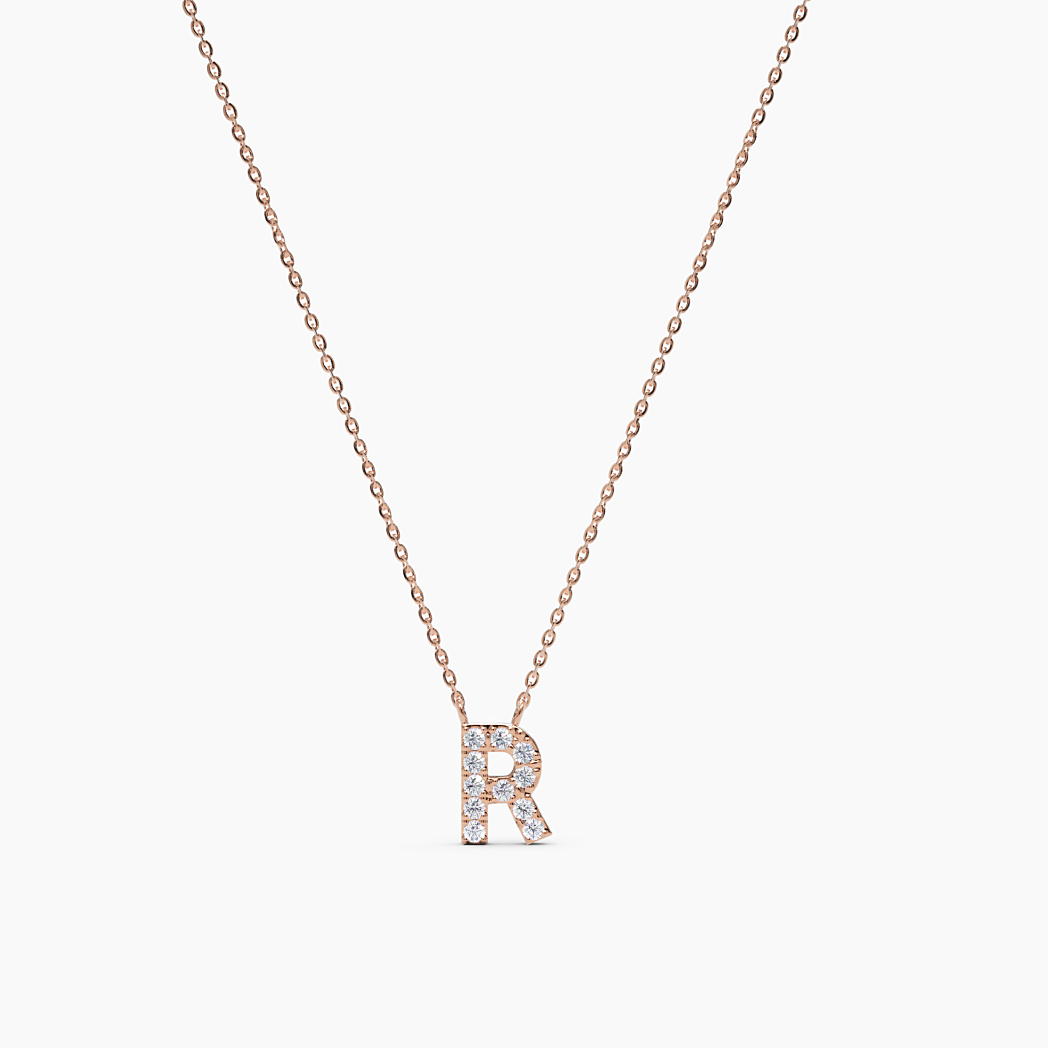 Diamond Initial R Necklace