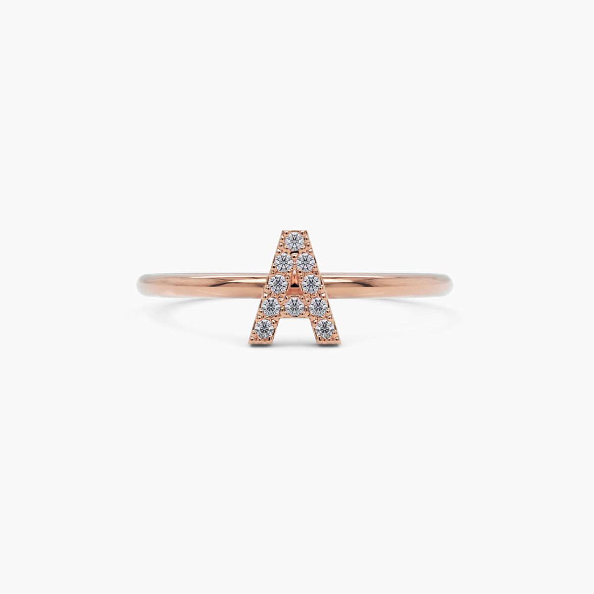 Diamond Initial A Ring - Narcissus