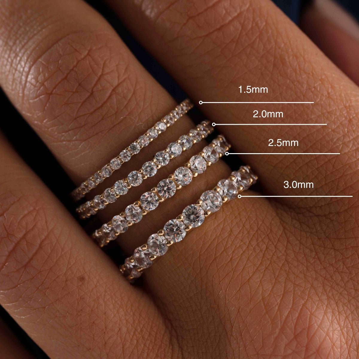 Round Diamond Eternity Ring 3.0mm - Narcissus