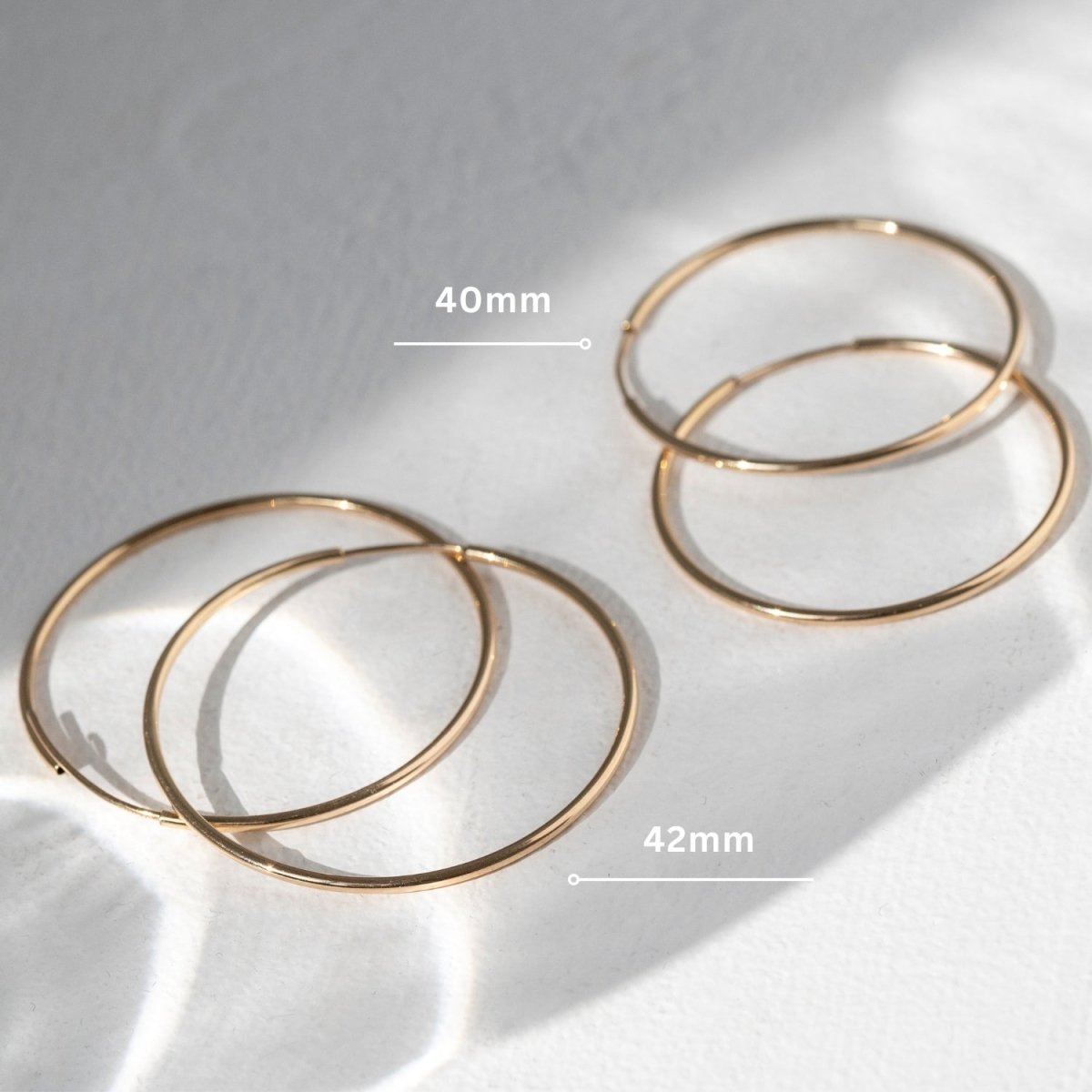 Gold Hoop Earrings - Narcissus