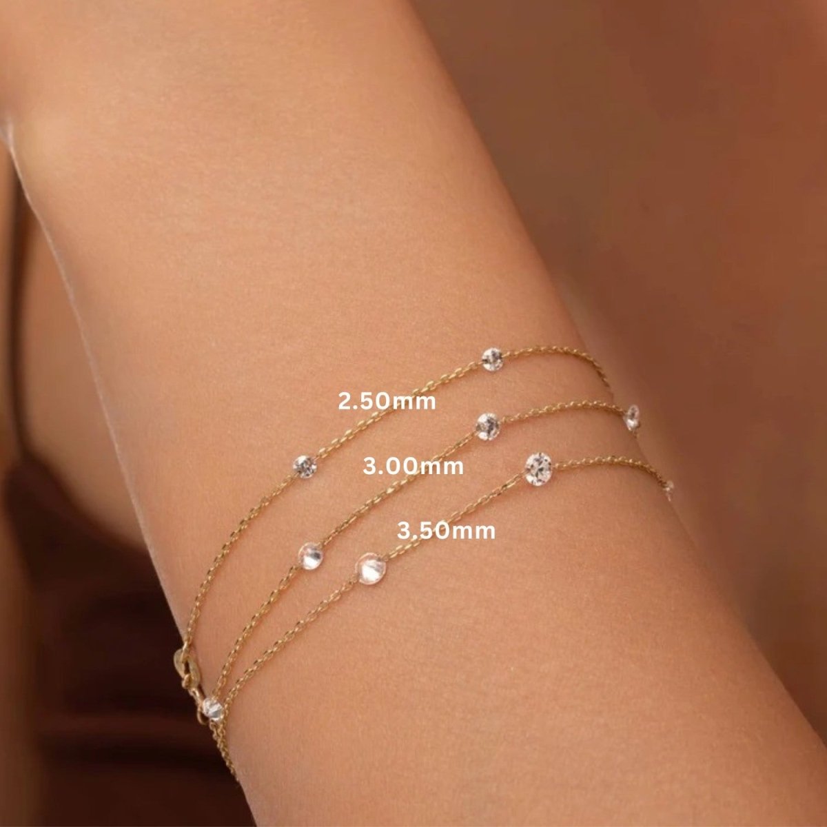 Nude Diamond Station Bracelet - Narcissus