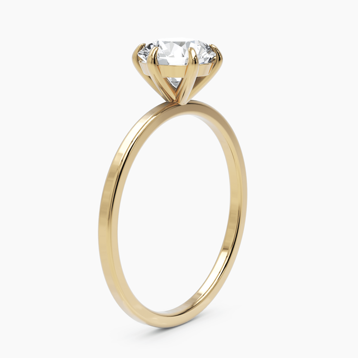 Six - Prong Solitaire Engagement Ring - Narcissus