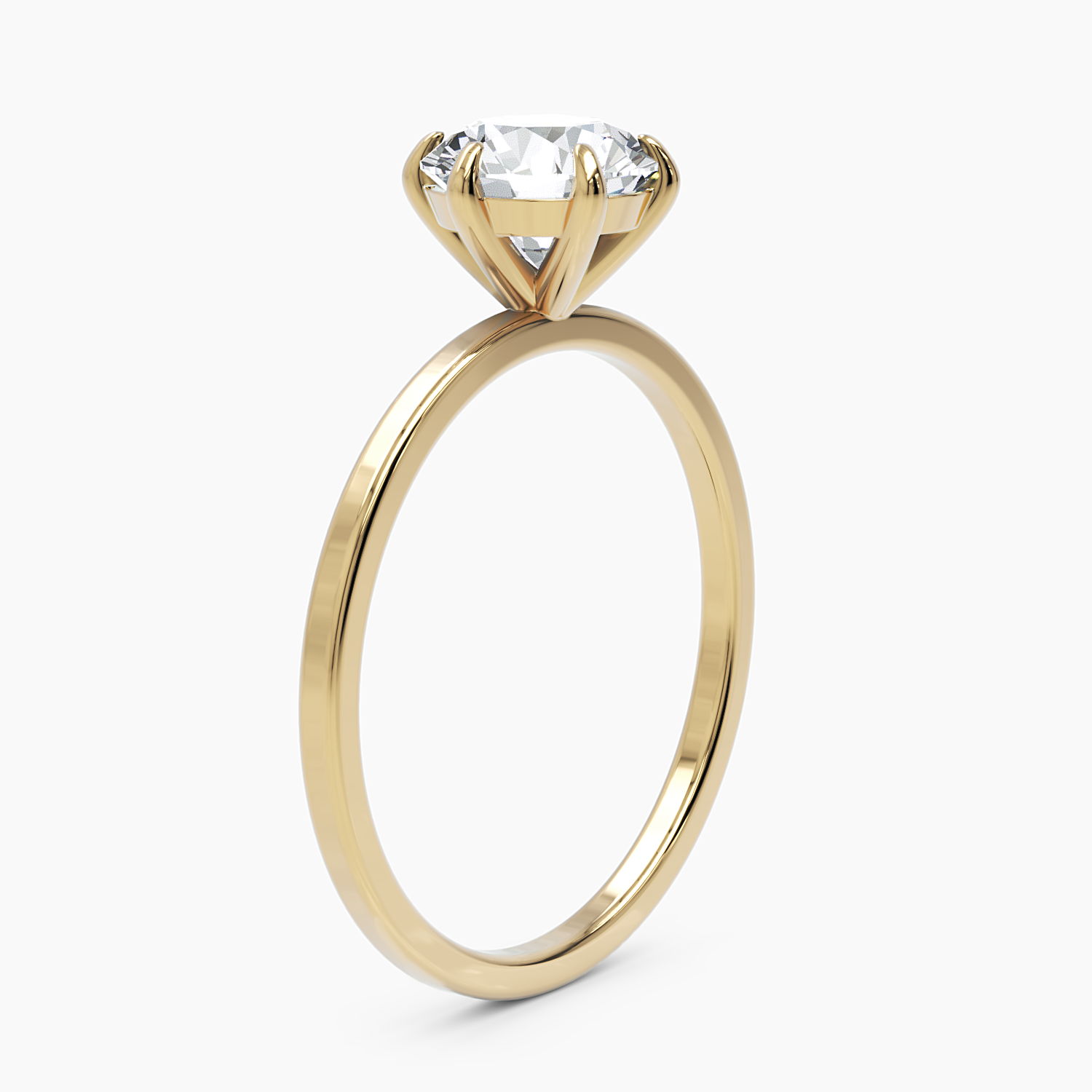 Six-Prong Solitaire Engagement Ring - Narcissus