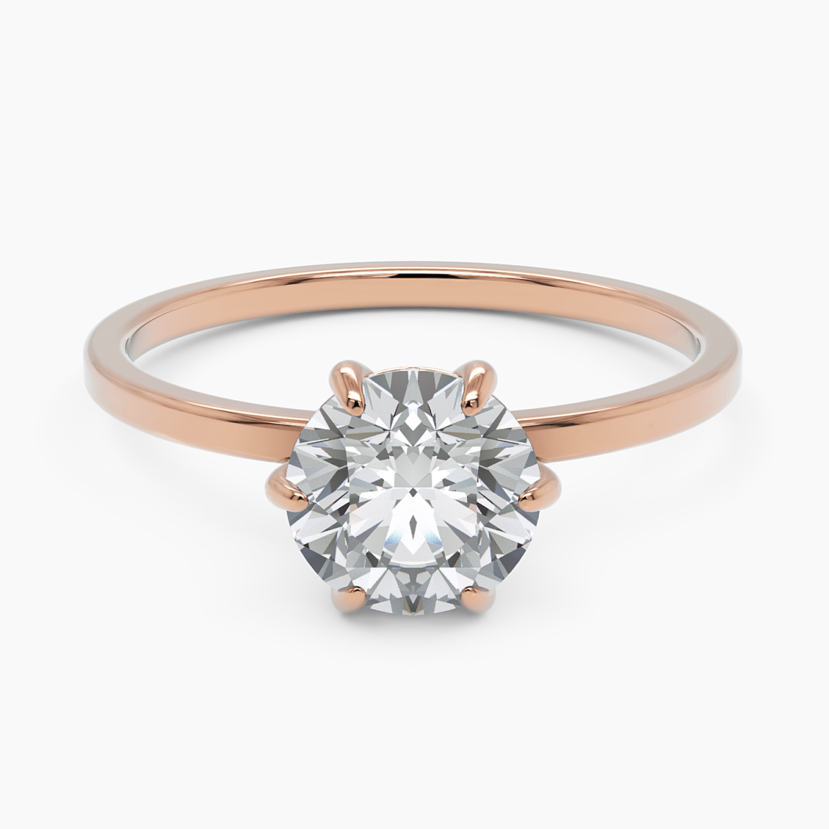 Six - Prong Solitaire Engagement Ring - Narcissus