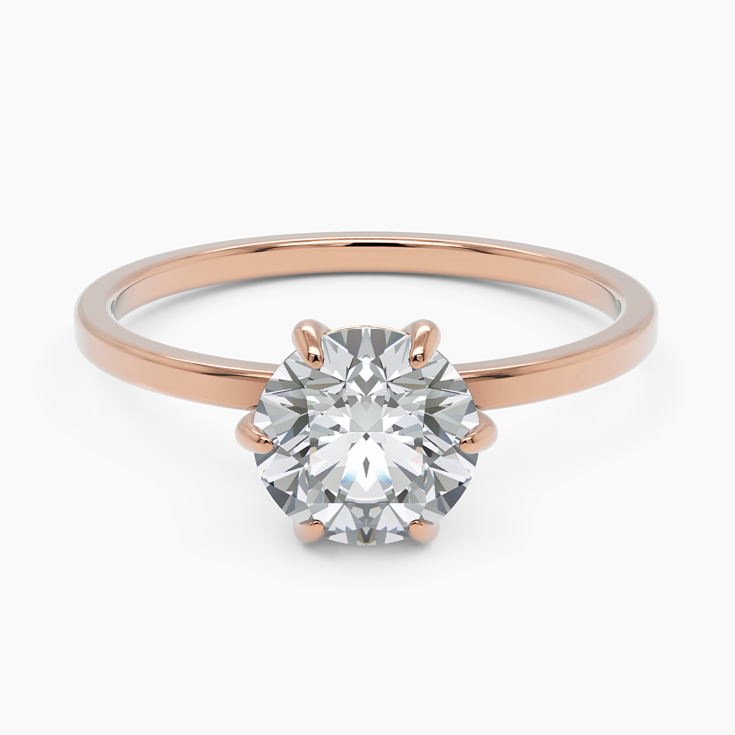 Six-Prong Solitaire Engagement Ring - Narcissus