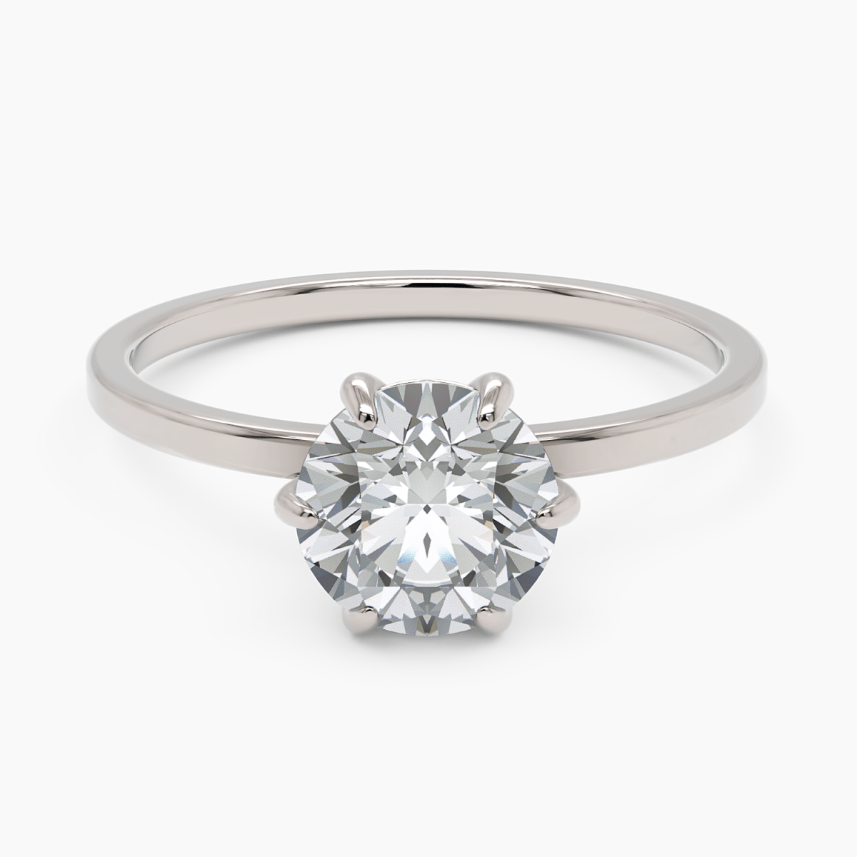 Six - Prong Solitaire Engagement Ring - Narcissus