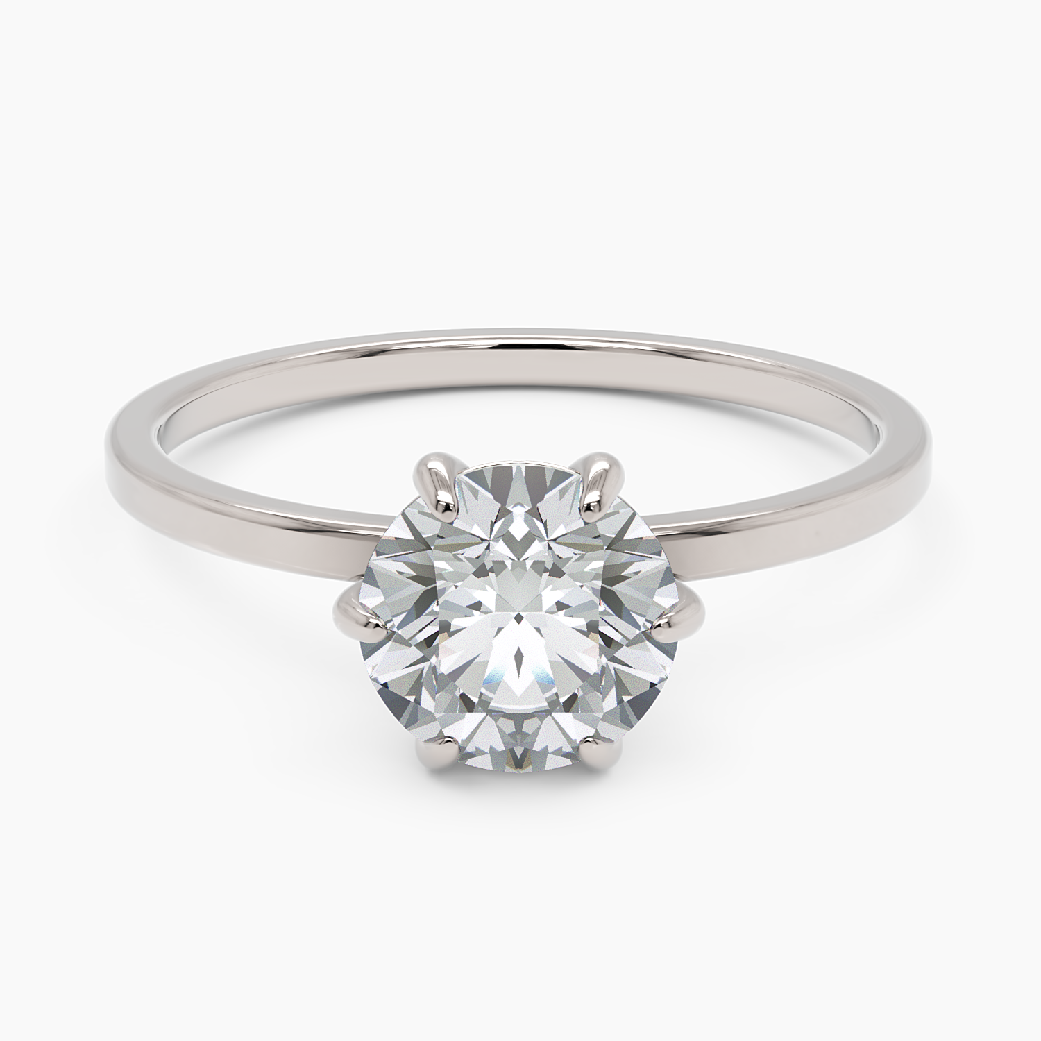 Six-Prong Solitaire Engagement Ring - Narcissus