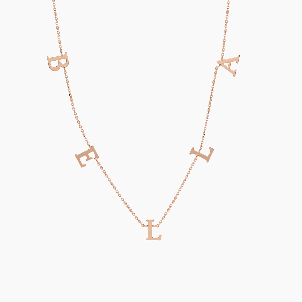 Spaced Gold Letter Necklace - Narcissus