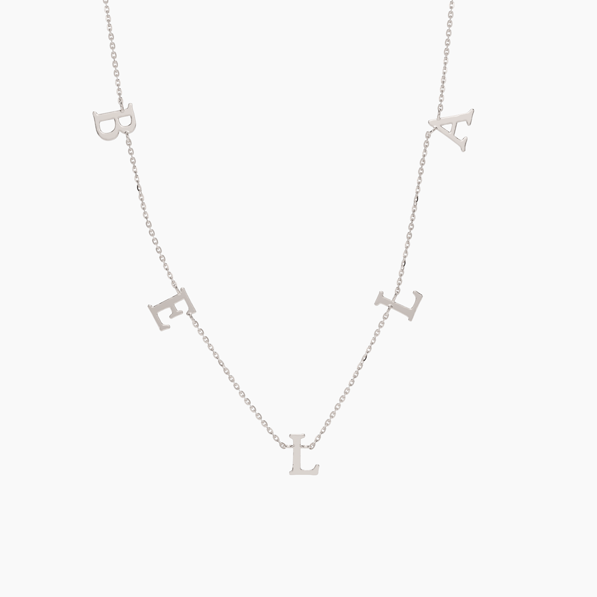 Spaced Gold Letter Necklace - Narcissus