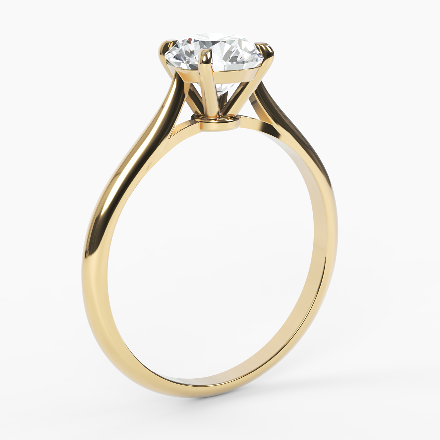 Split Shank Diamond Engagement Ring - Narcissus