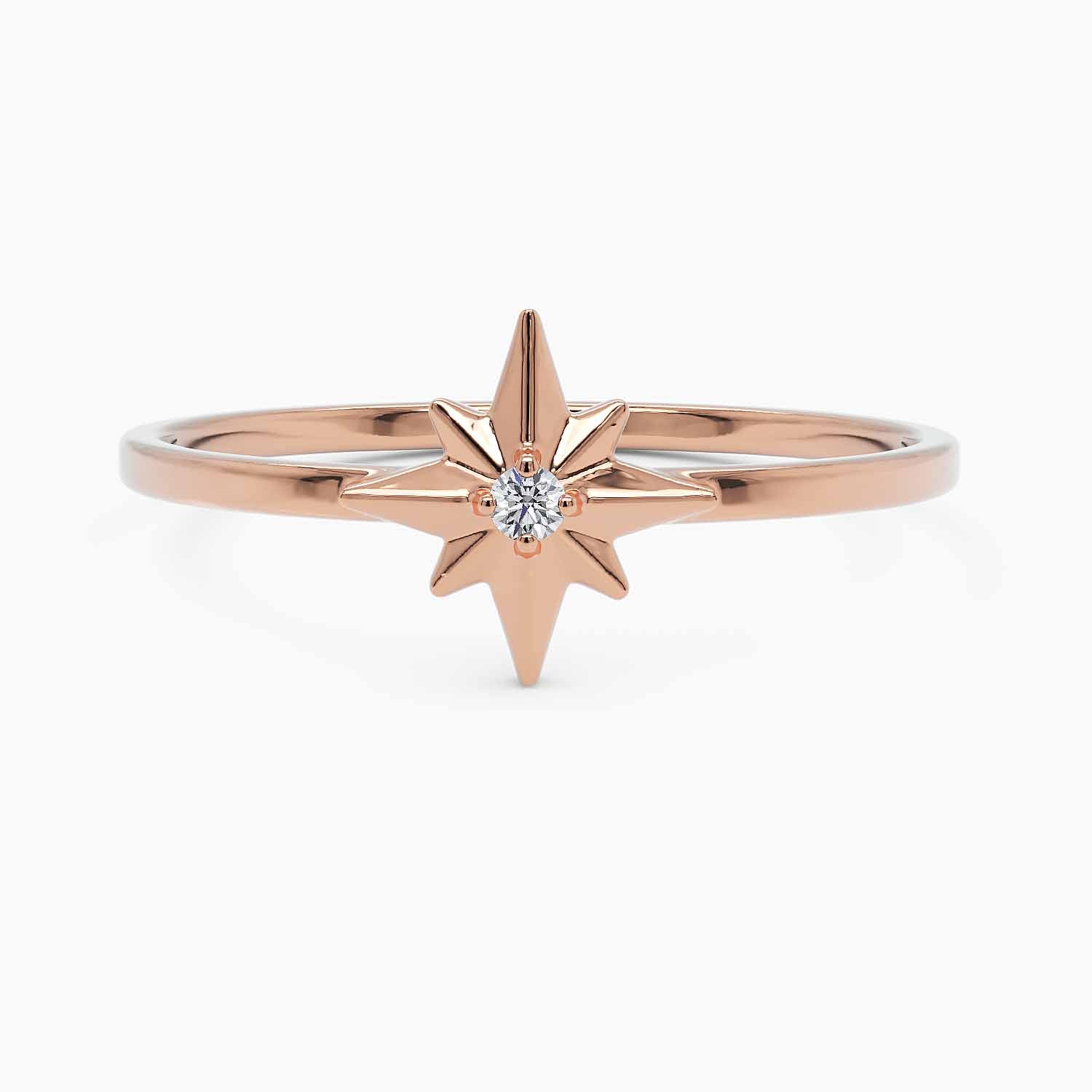 Starburst Ring With Diamond - Narcissus