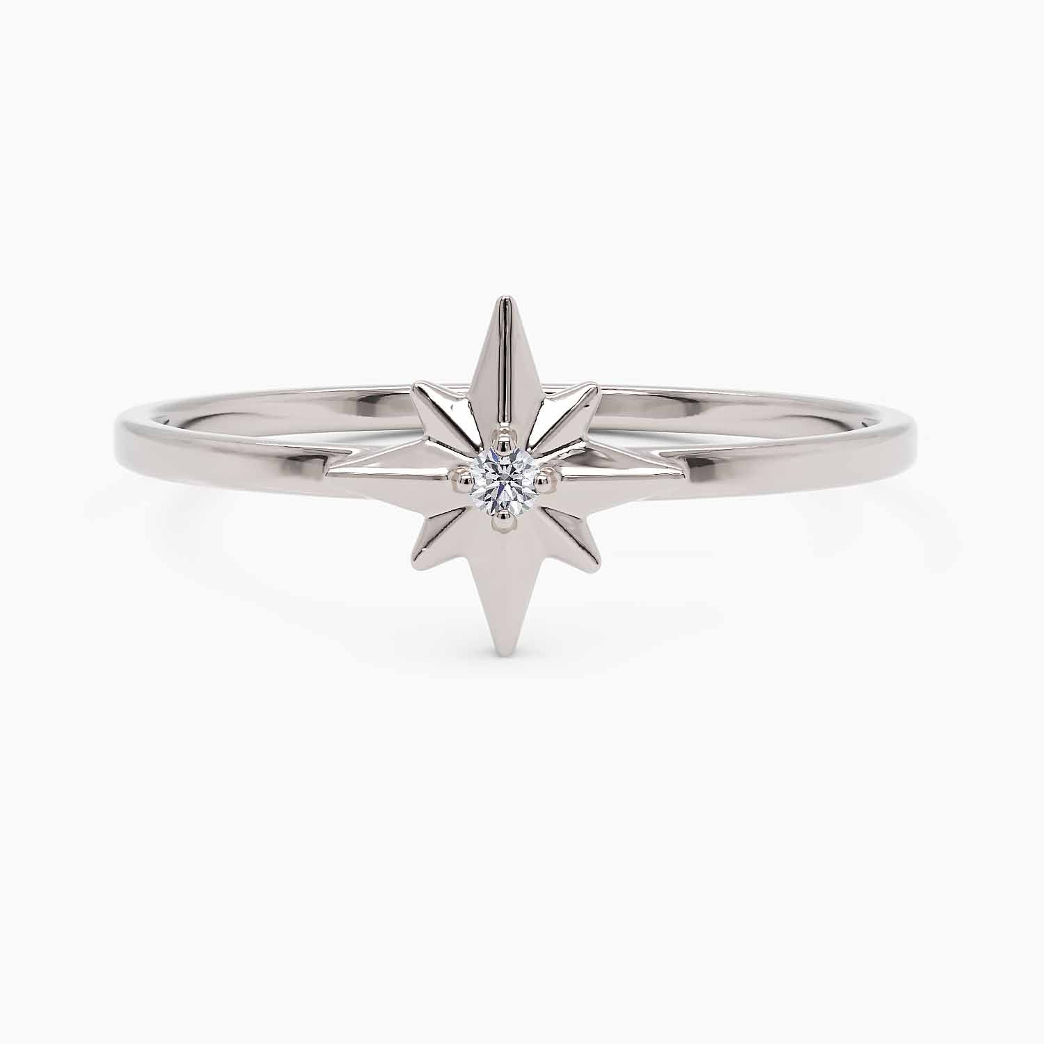 Starburst Ring With Diamond - Narcissus