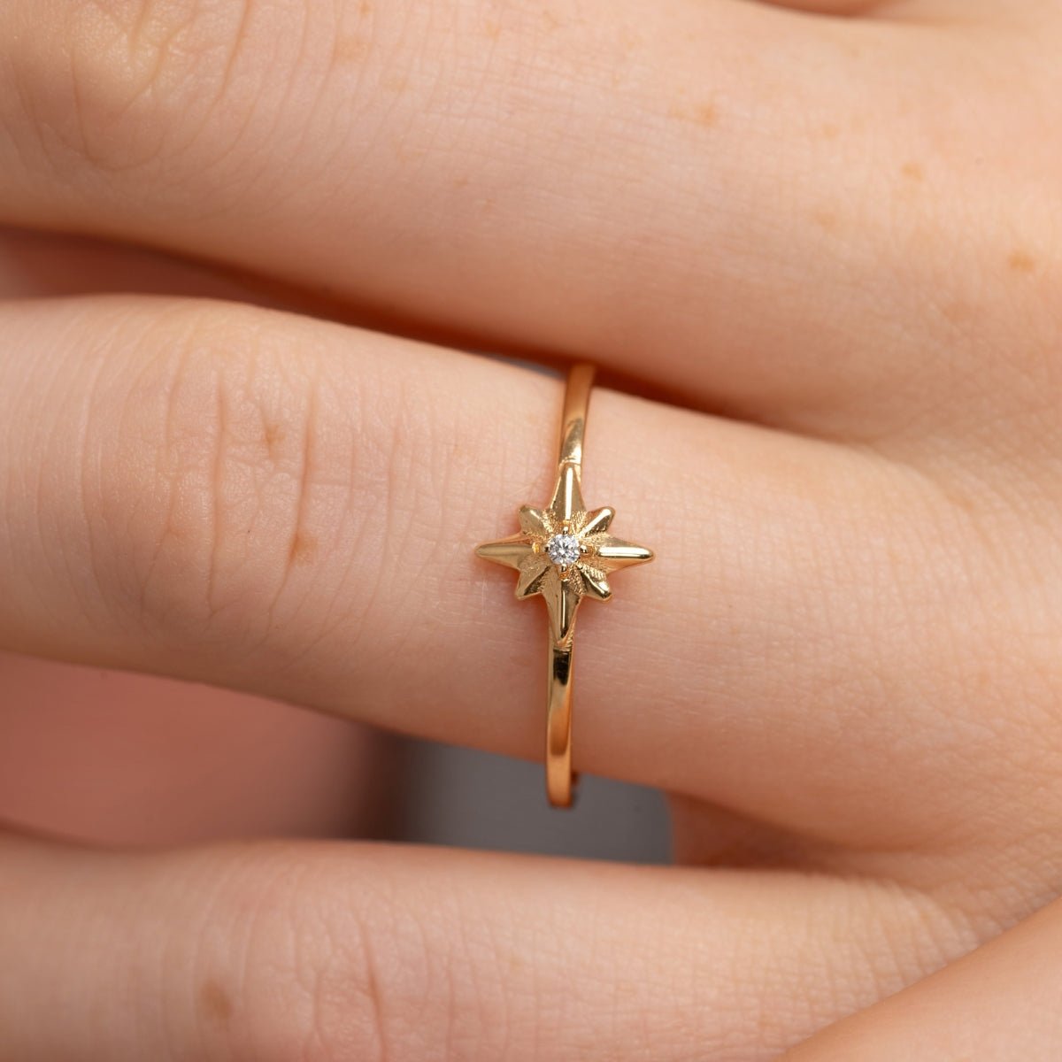 Starburst Ring With Diamond - Narcissus