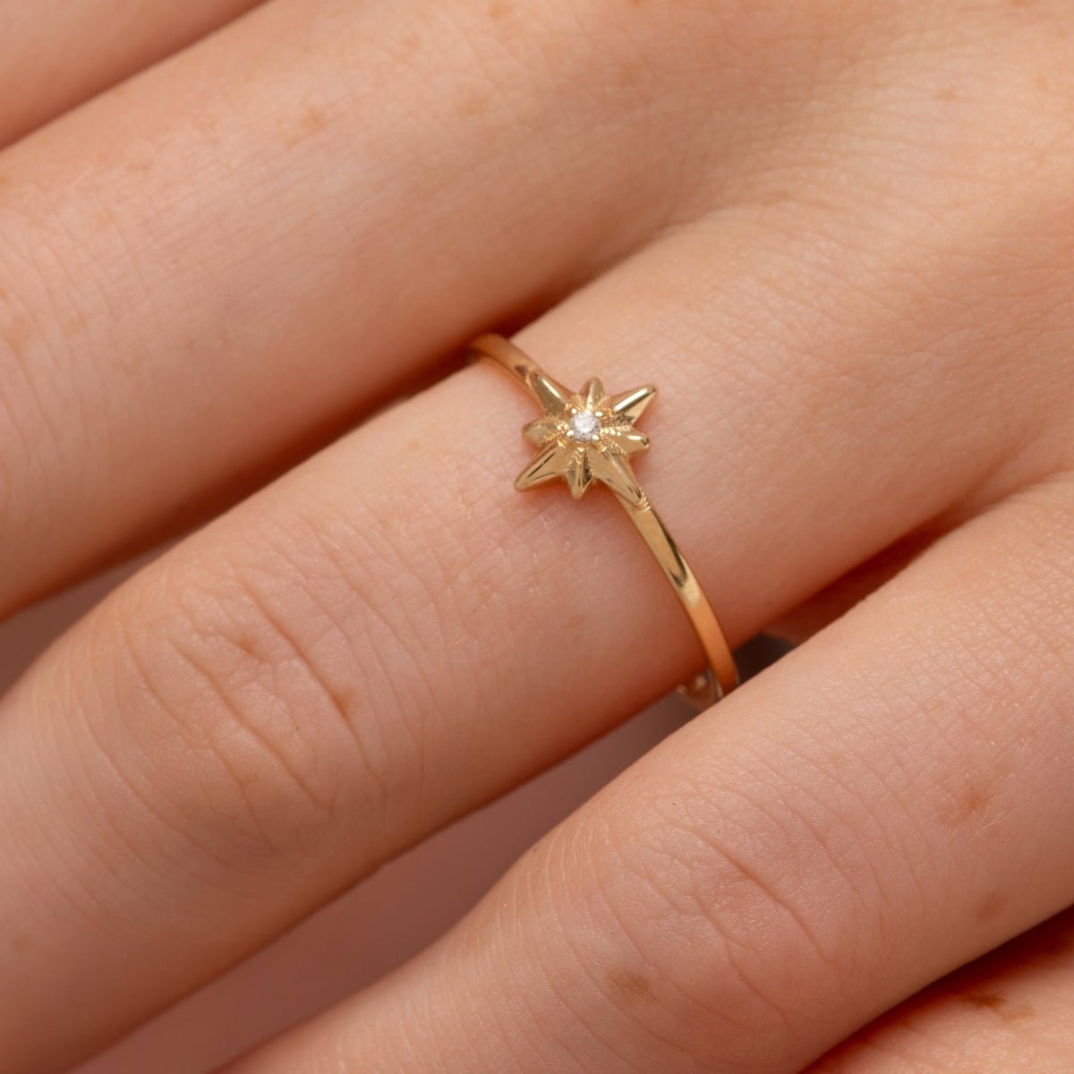 Starburst Ring With Diamond - Narcissus