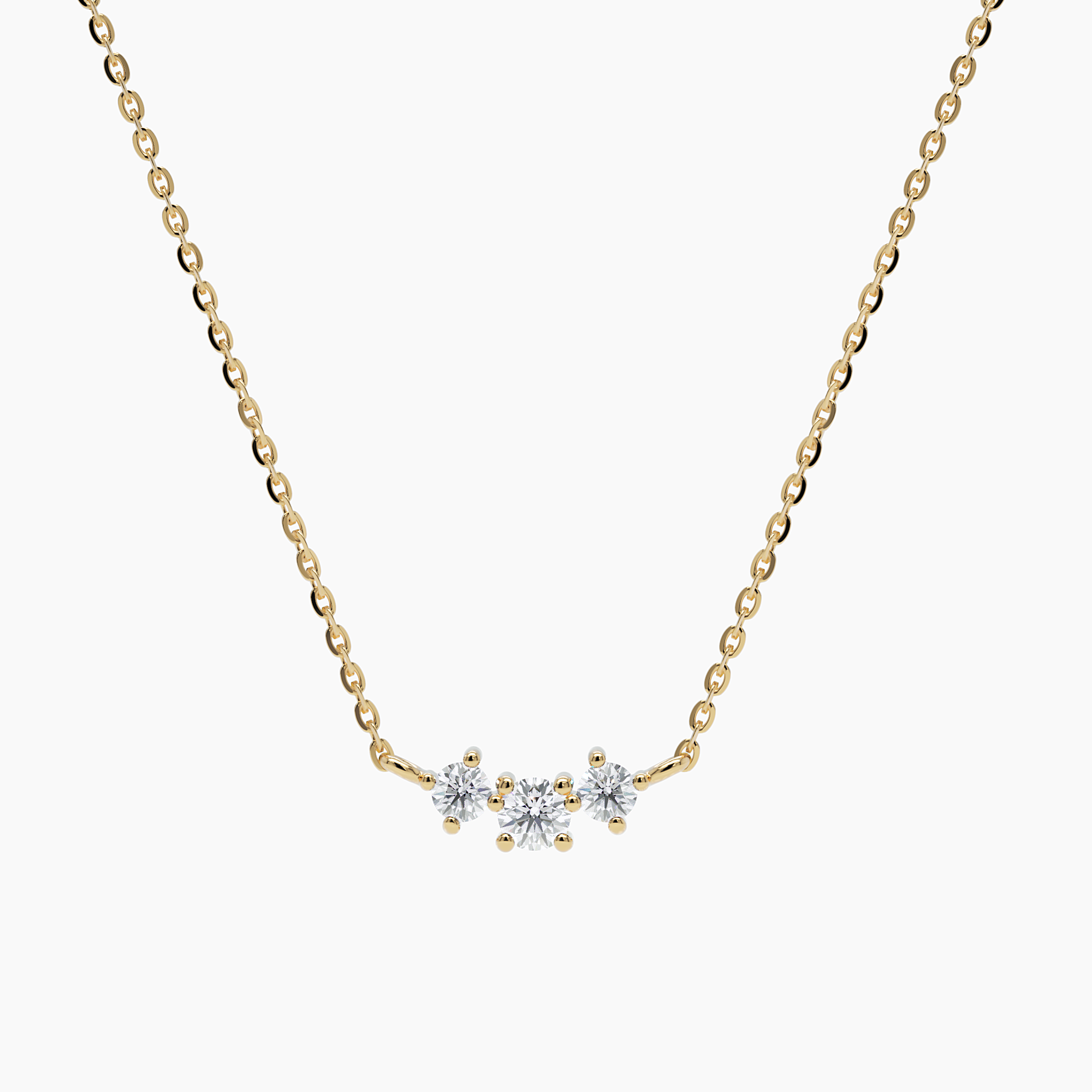 Three Diamond Necklace - Narcissus