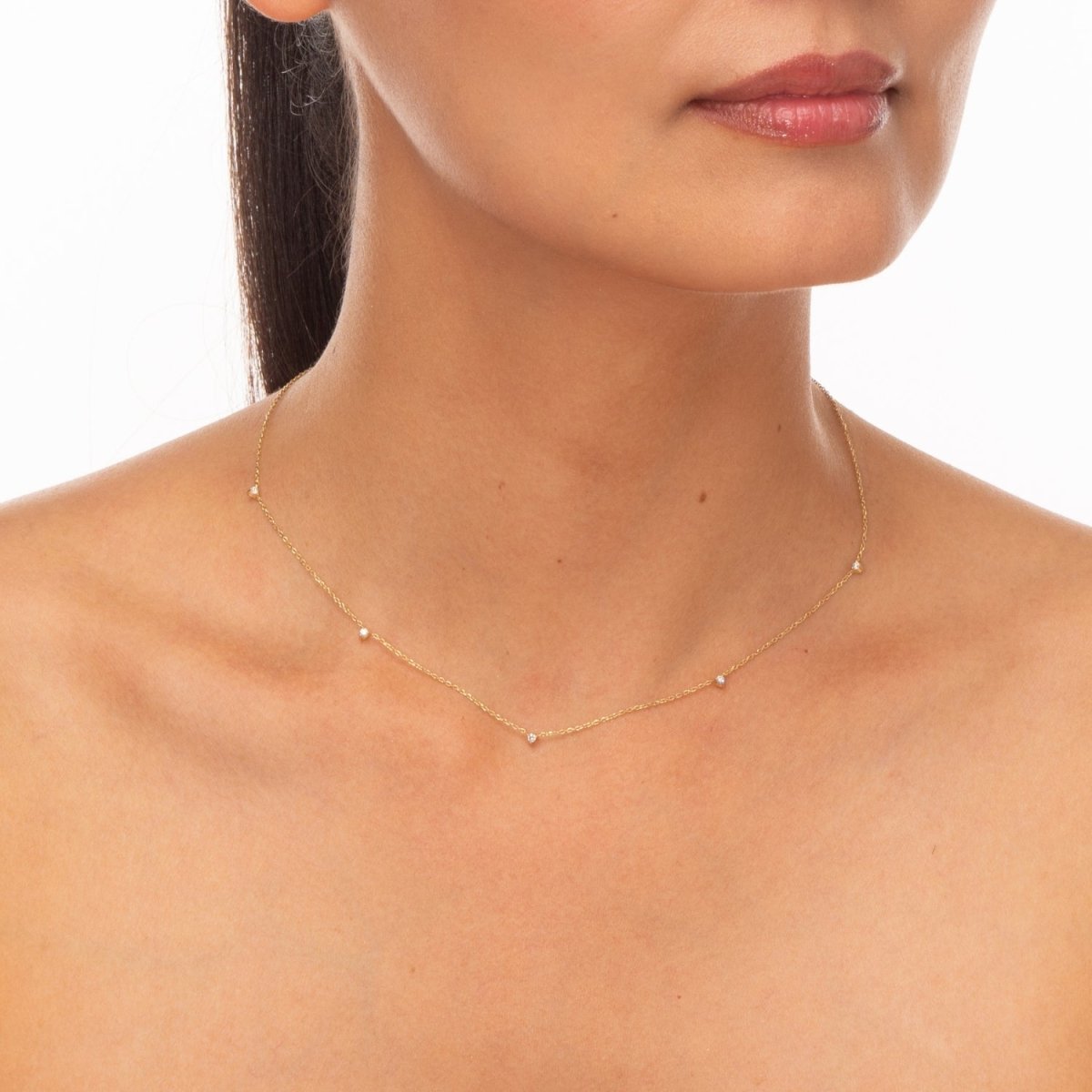 Two - Sided Diamond By The Yard Necklace - Narcissus