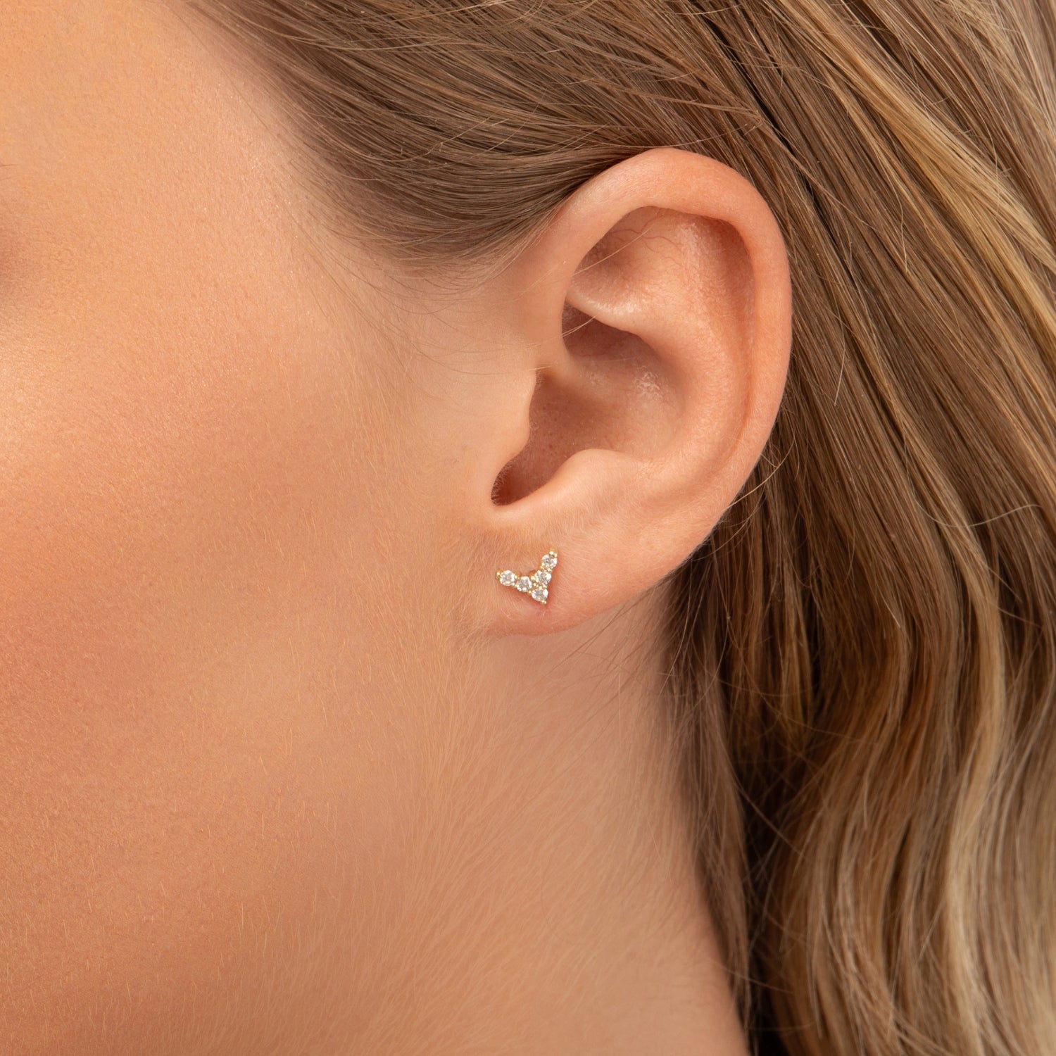 V Shape Diamond Earrings