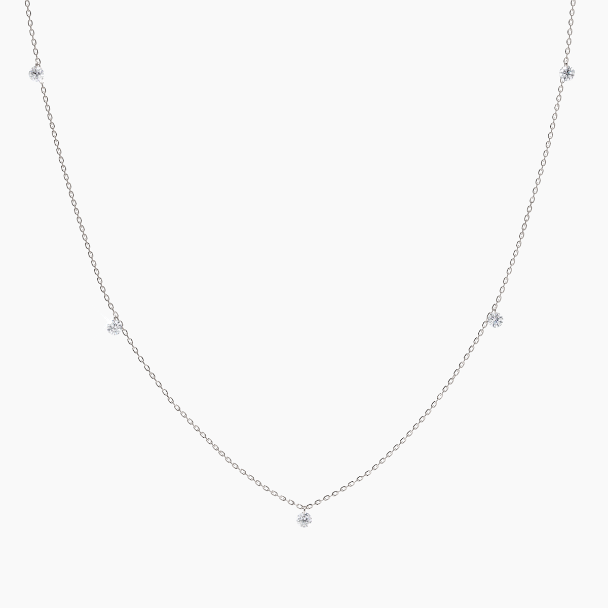 Drilled Diamond By The Yard Necklace - Narcissus