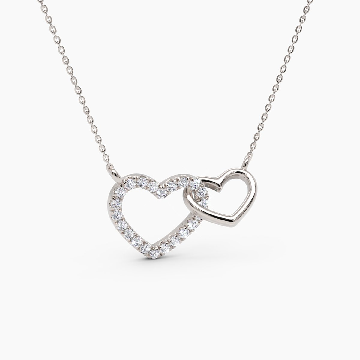 Interlocking Diamond Heart Necklace - Narcissus