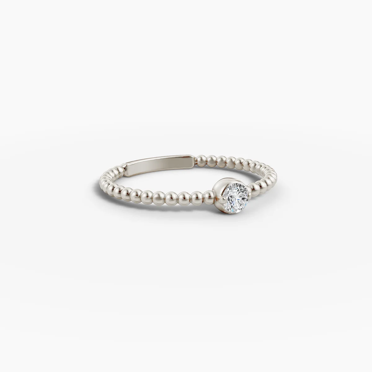 Minimalistischer Diamantring mit Perlen