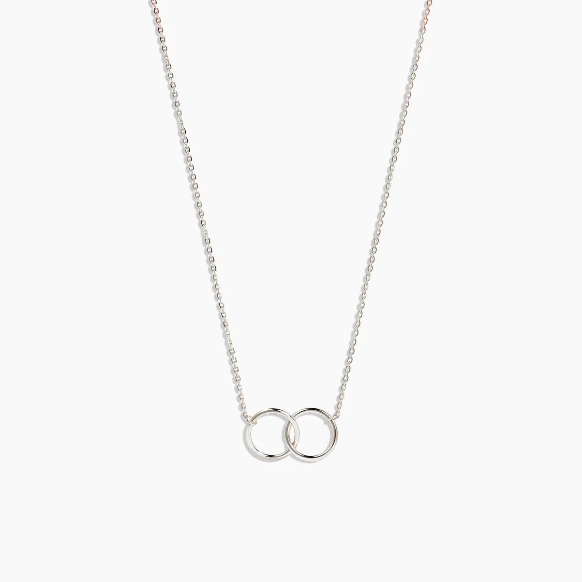 Interlinked Gold Circles Necklace in Rose Gold - Narcissus