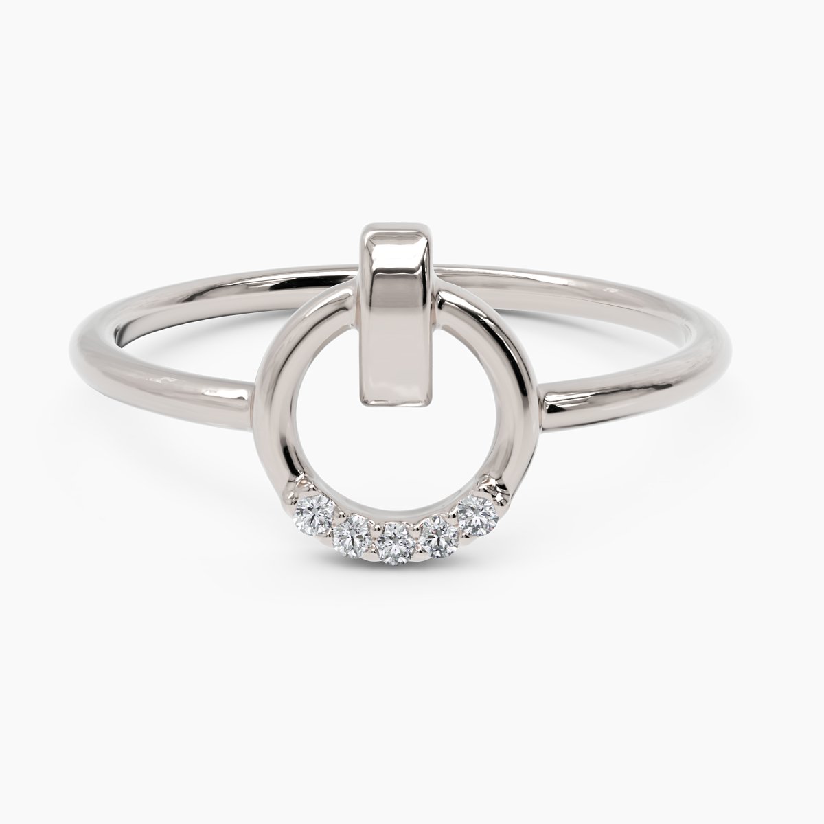 Dainty Circle Diamond Ring - Narcissus