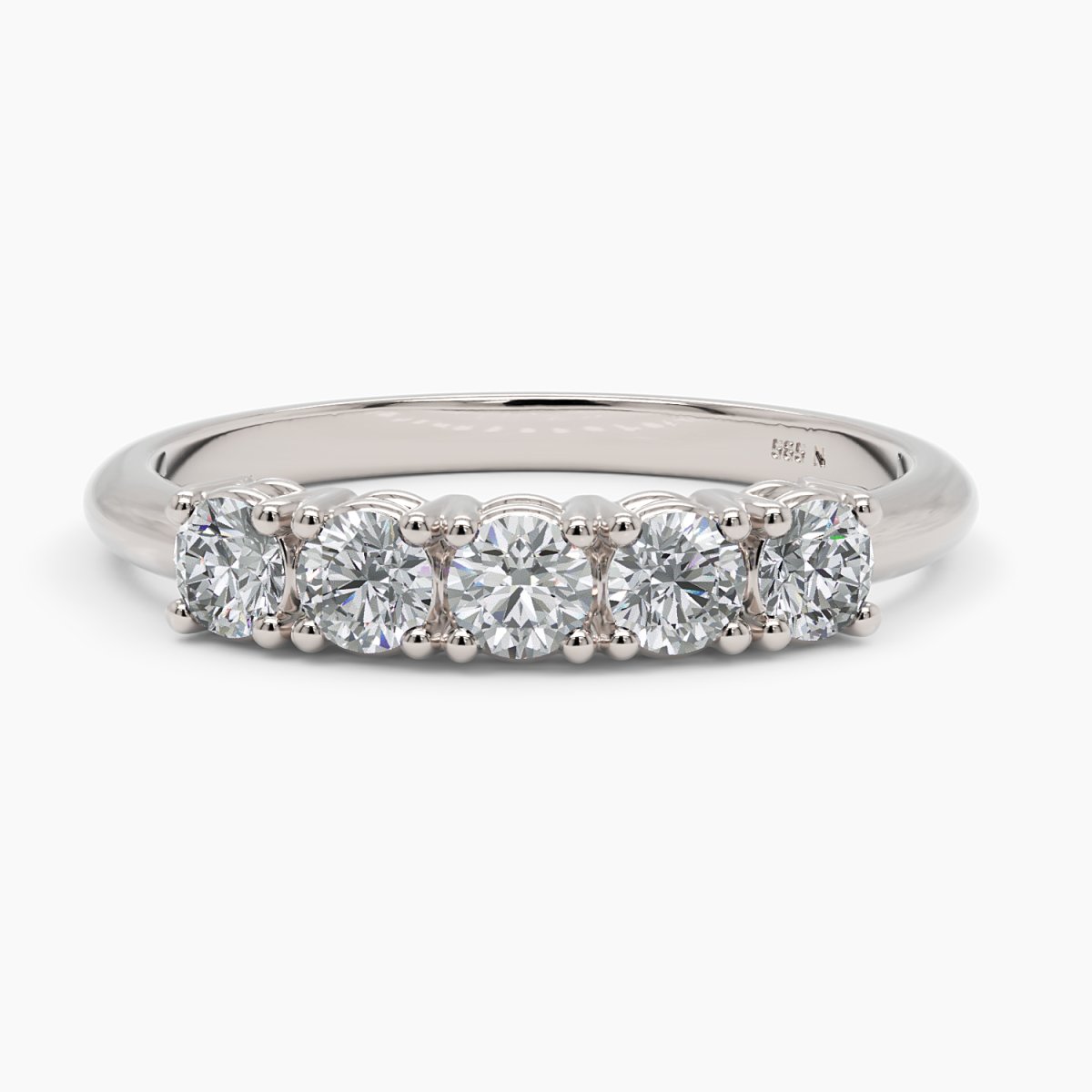 Five Diamond Band Ring - Narcissus