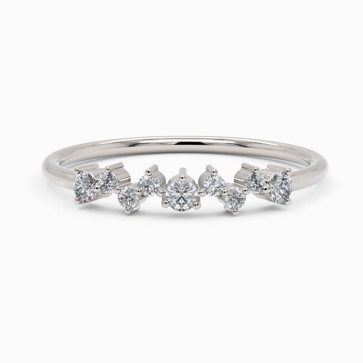 Cluster Ring With 9 Diamonds - Narcissus