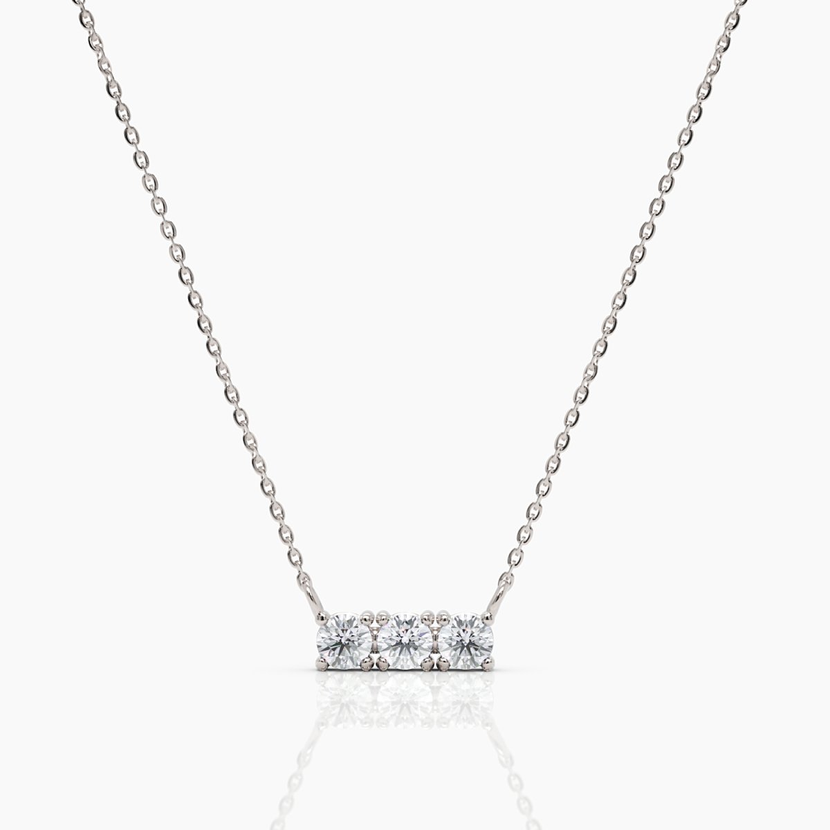 Trio Stone Diamond Necklace - Narcissus