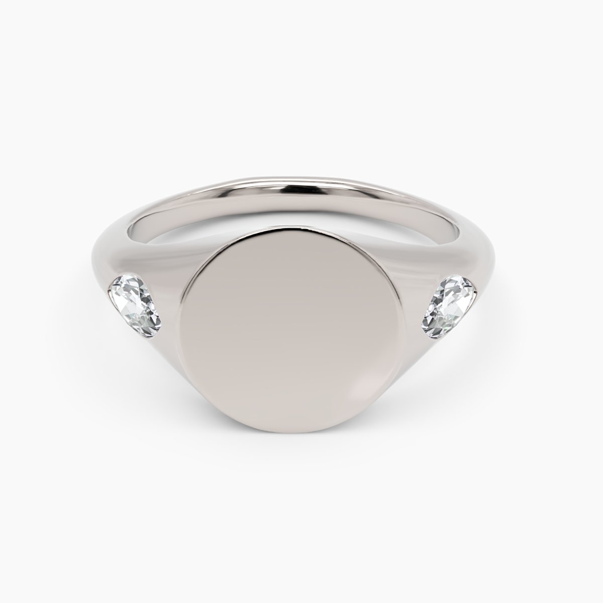 Marquise Diamond Signet Ring - Narcissus