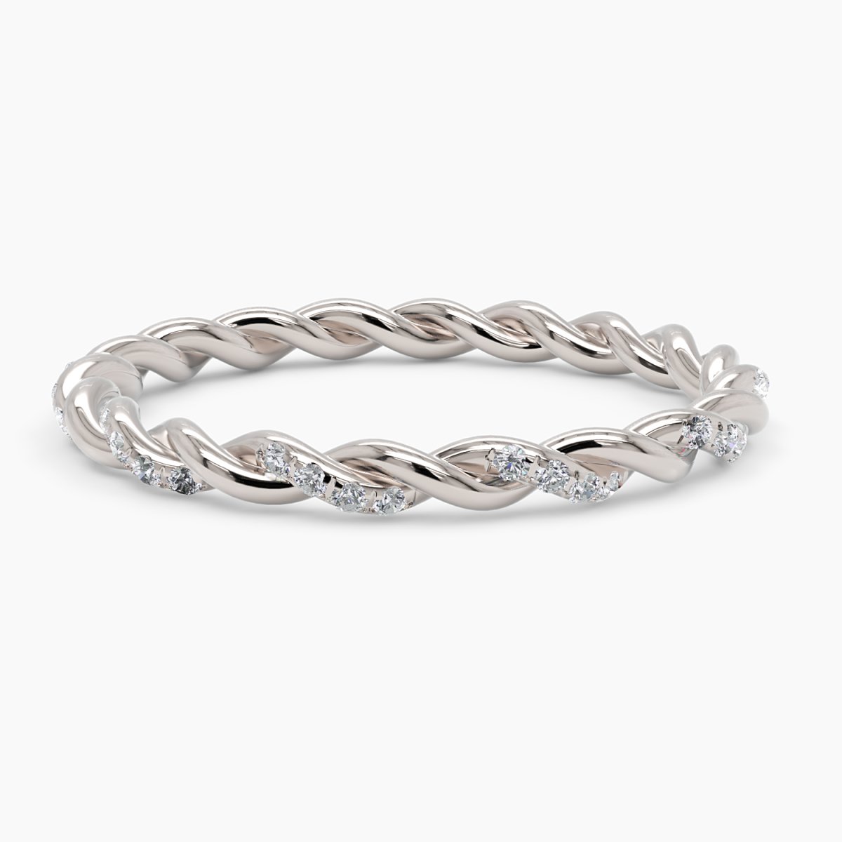 Twisted Eternity Diamond Band Ring - Narcissus