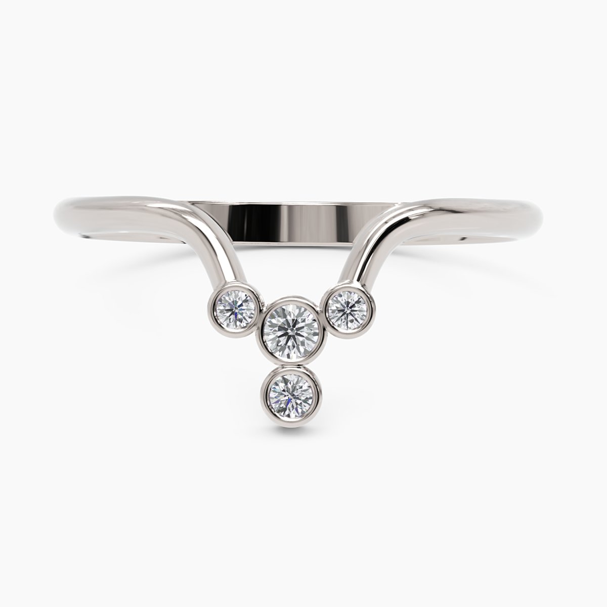 Four Diamond Dainty Ring - Narcissus