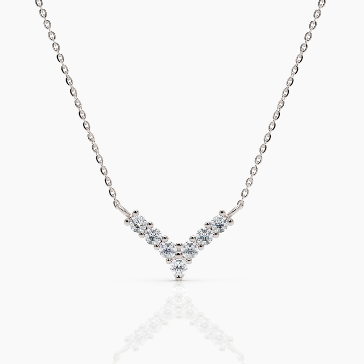 V Shape Diamond Necklace - Narcissus