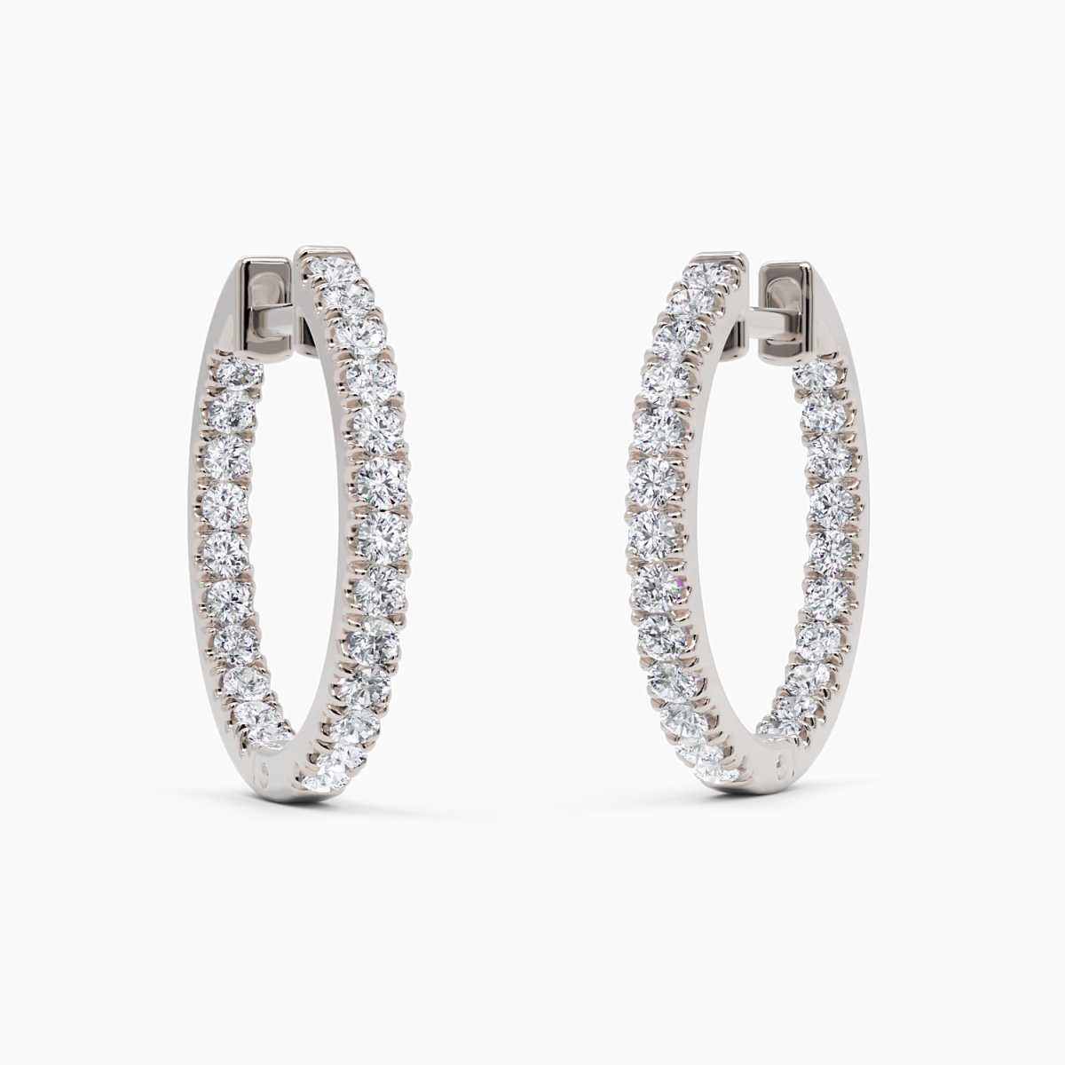 Diamond Huggie Earrings - Narcissus