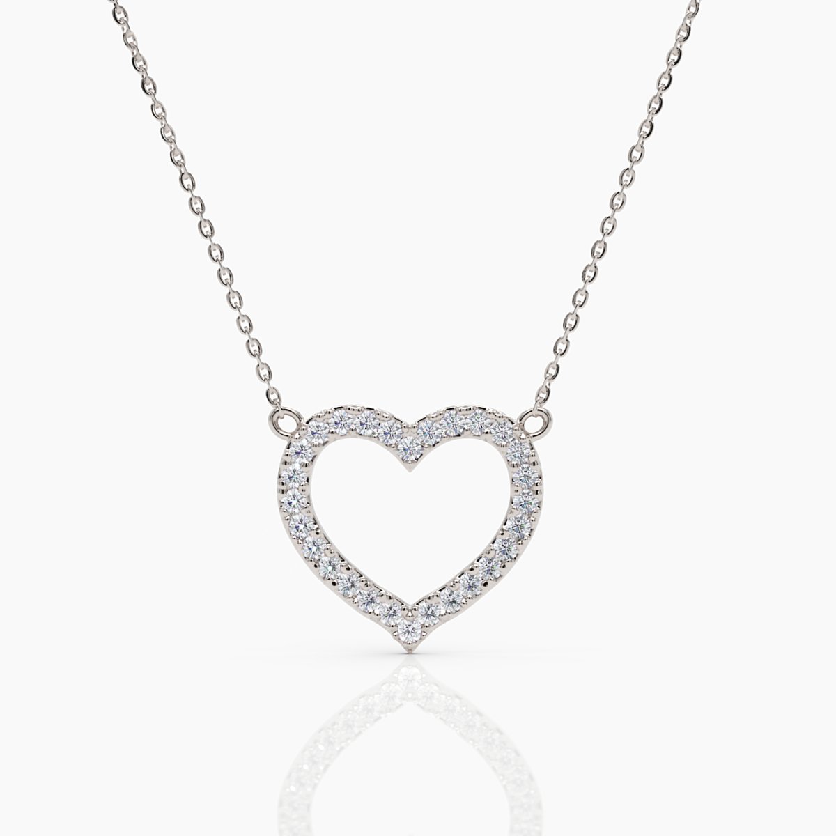 Diamond Heart Necklace - Narcissus