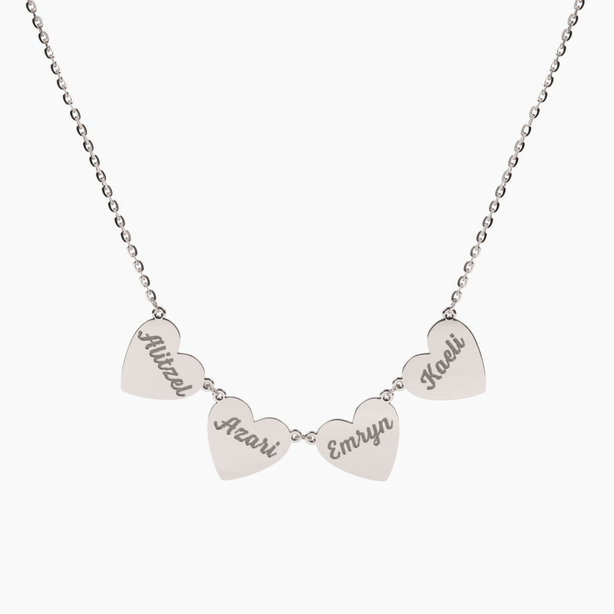 Multi - Heart Engravable Necklace - Narcissus